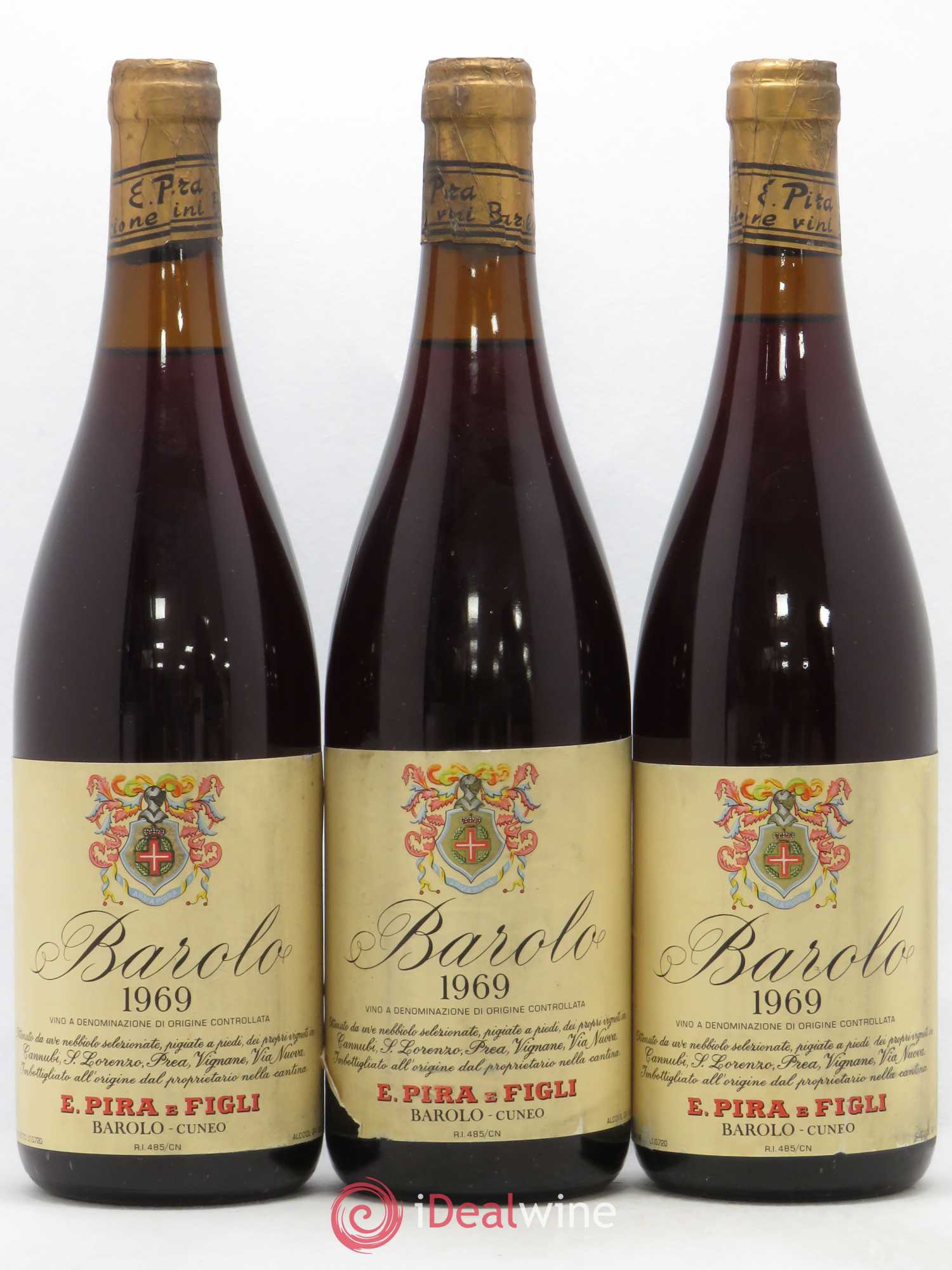Barolo Pira e Figli 1969 - Posten von 3 Flaschen - 0