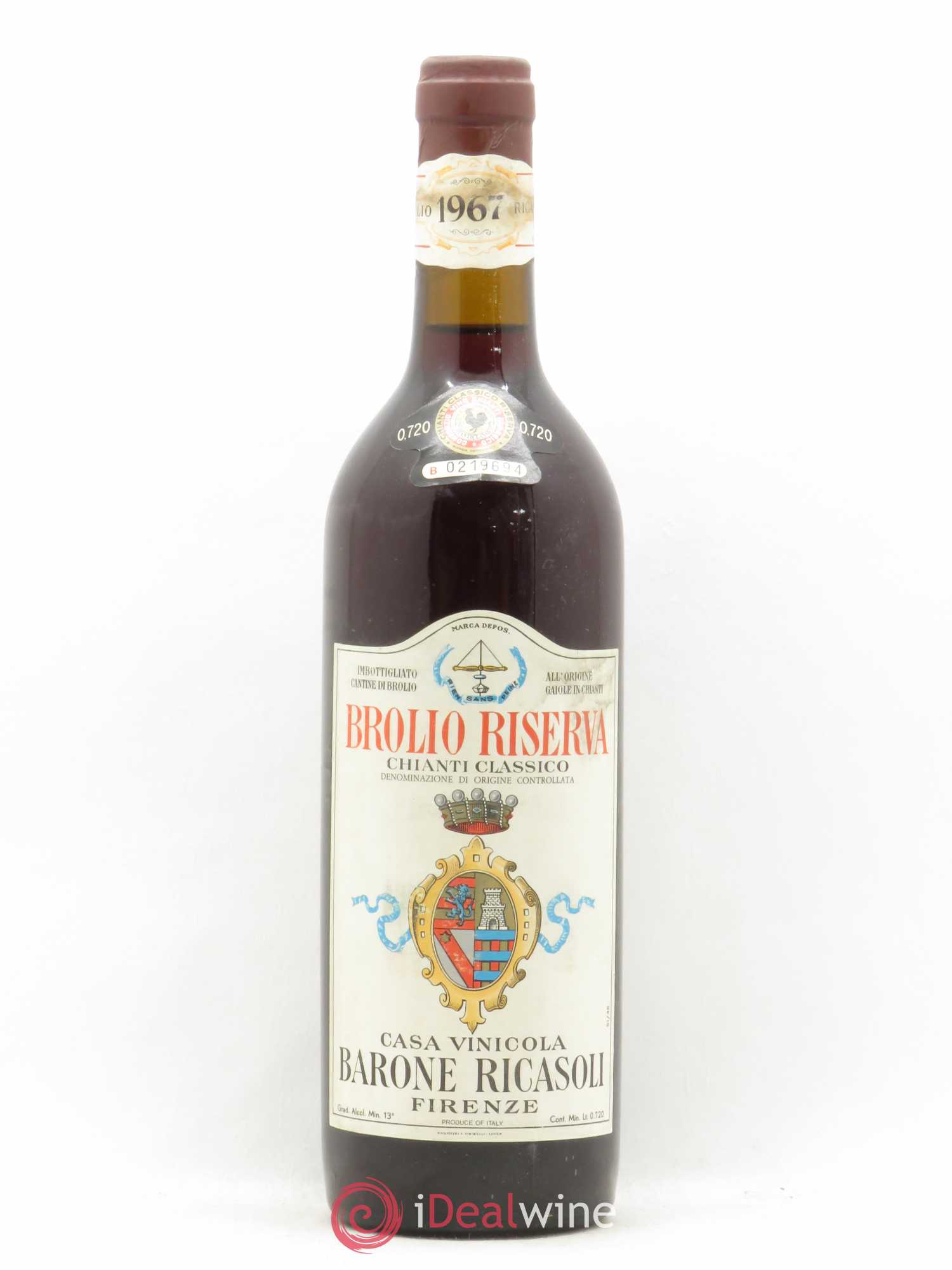 Chianti Classico DOCG Brolio Riserva Barone Ricasoli 1967 - Posten von 1 Flasche - 0