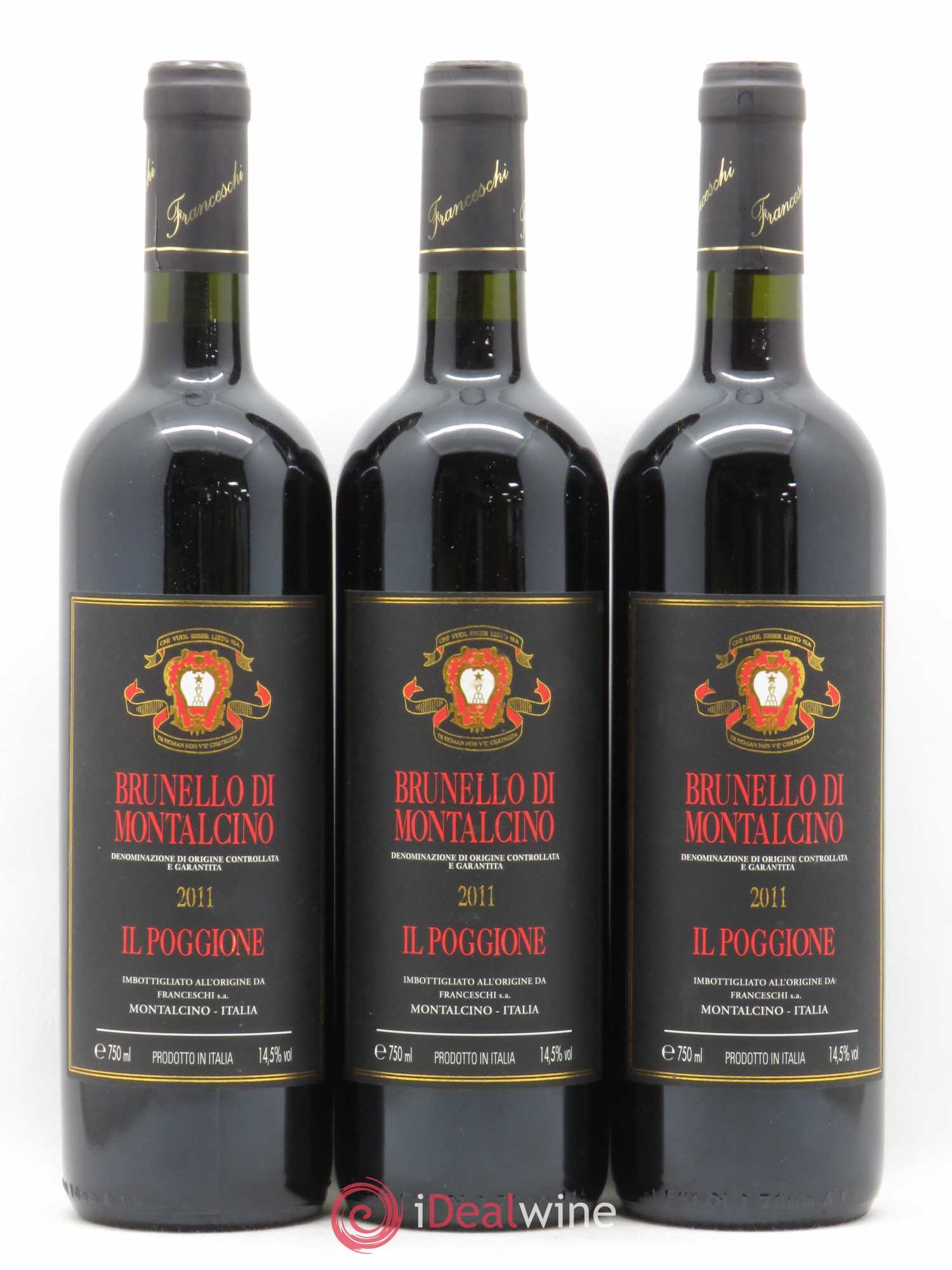 Brunello di Montalcino DOCG Il Poggione Lavinio Franceschi 2011 - Lot de 3 bouteilles - 0