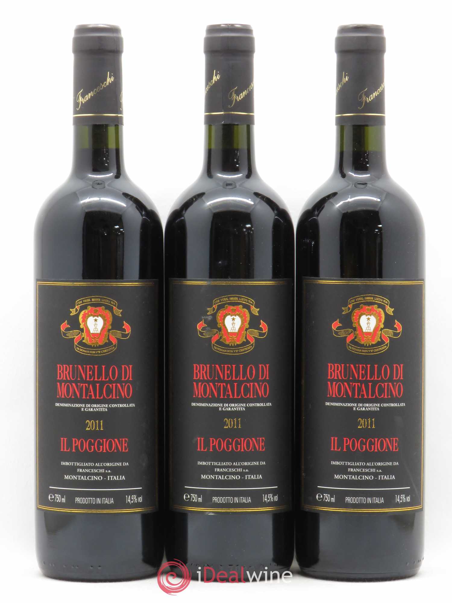 Brunello di Montalcino DOCG Il Poggione Lavinio Franceschi 2011 - Lot de 3 bouteilles - 0
