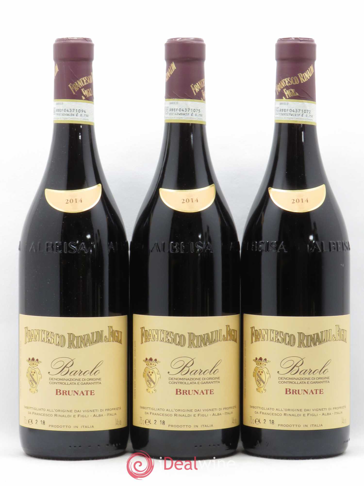Barolo Brunate Fransesco Rinaldi et Figli 2014 - Lot de 3 bouteilles - 0