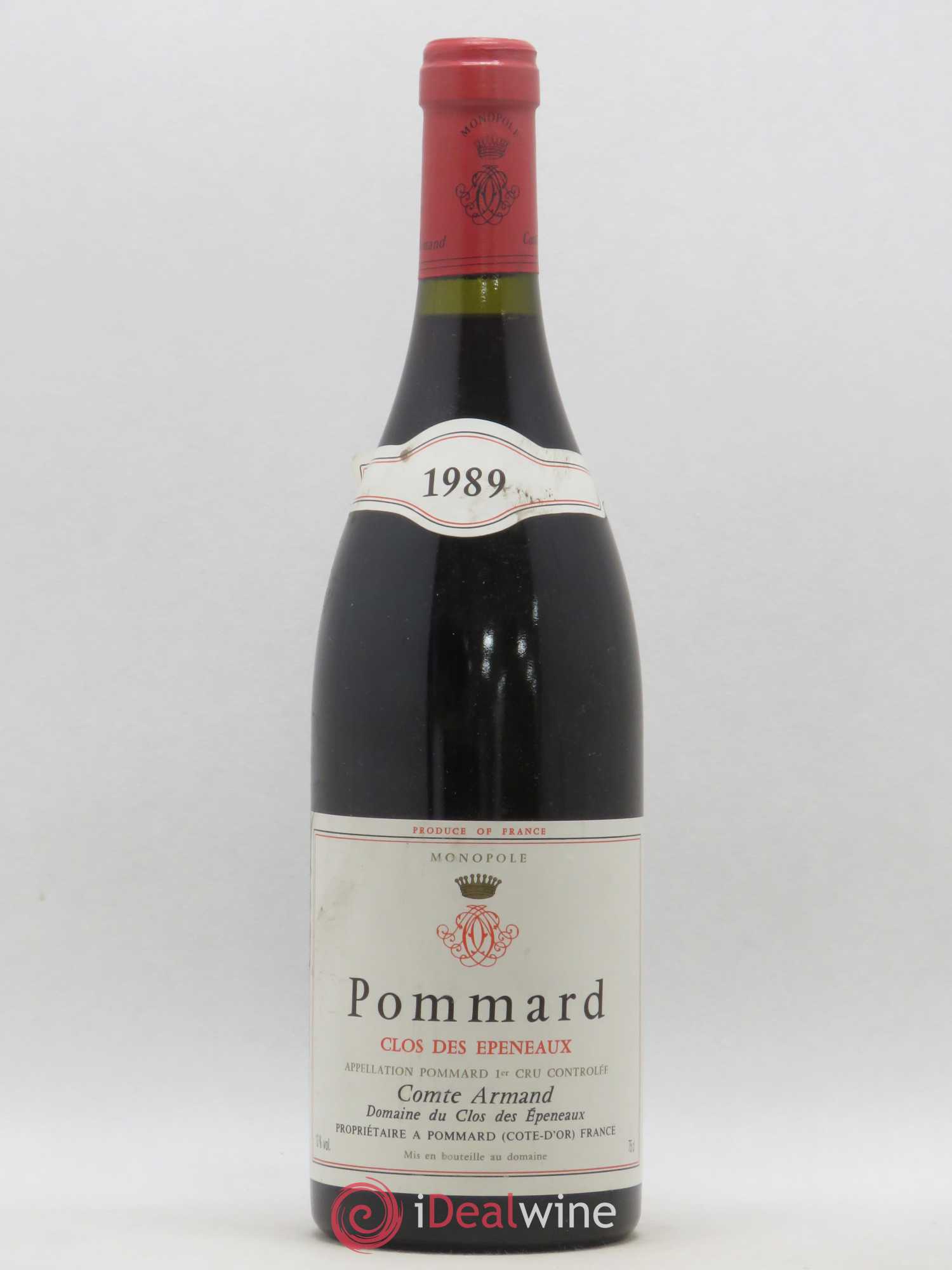 Pommard 1er Cru Clos des Epeneaux Comte Armand 1989 - Lot de 1 bouteille - 0