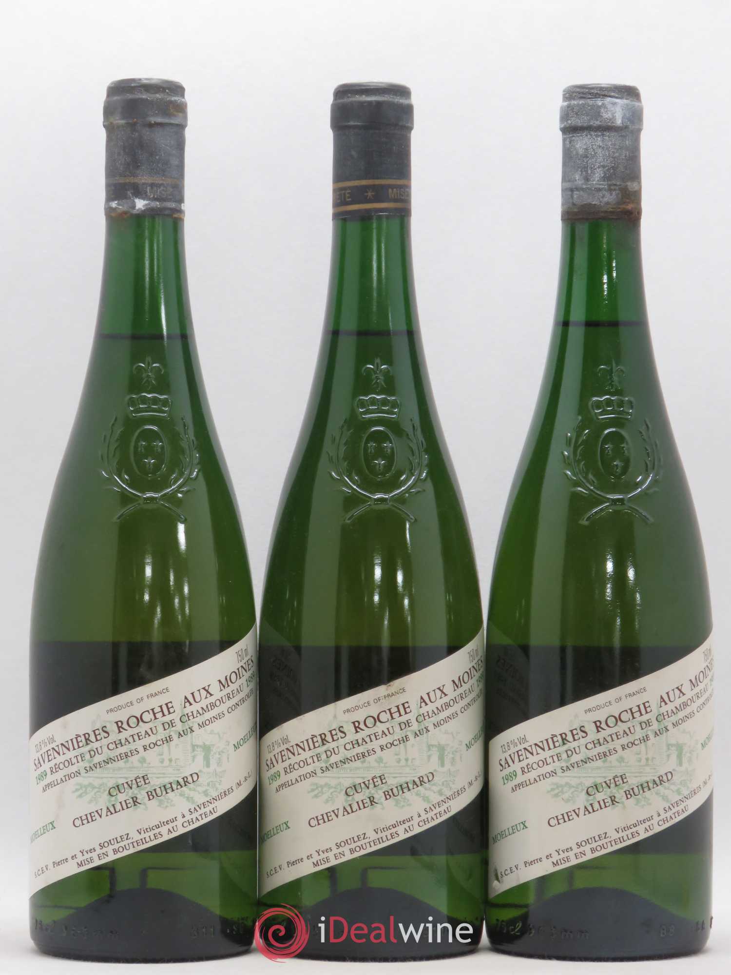 Savennières Roche aux Moines Chevalier Buhard Cuvée d'Avant Château de Chamboureau 1989 - Lotto di 3 bottiglie - 0