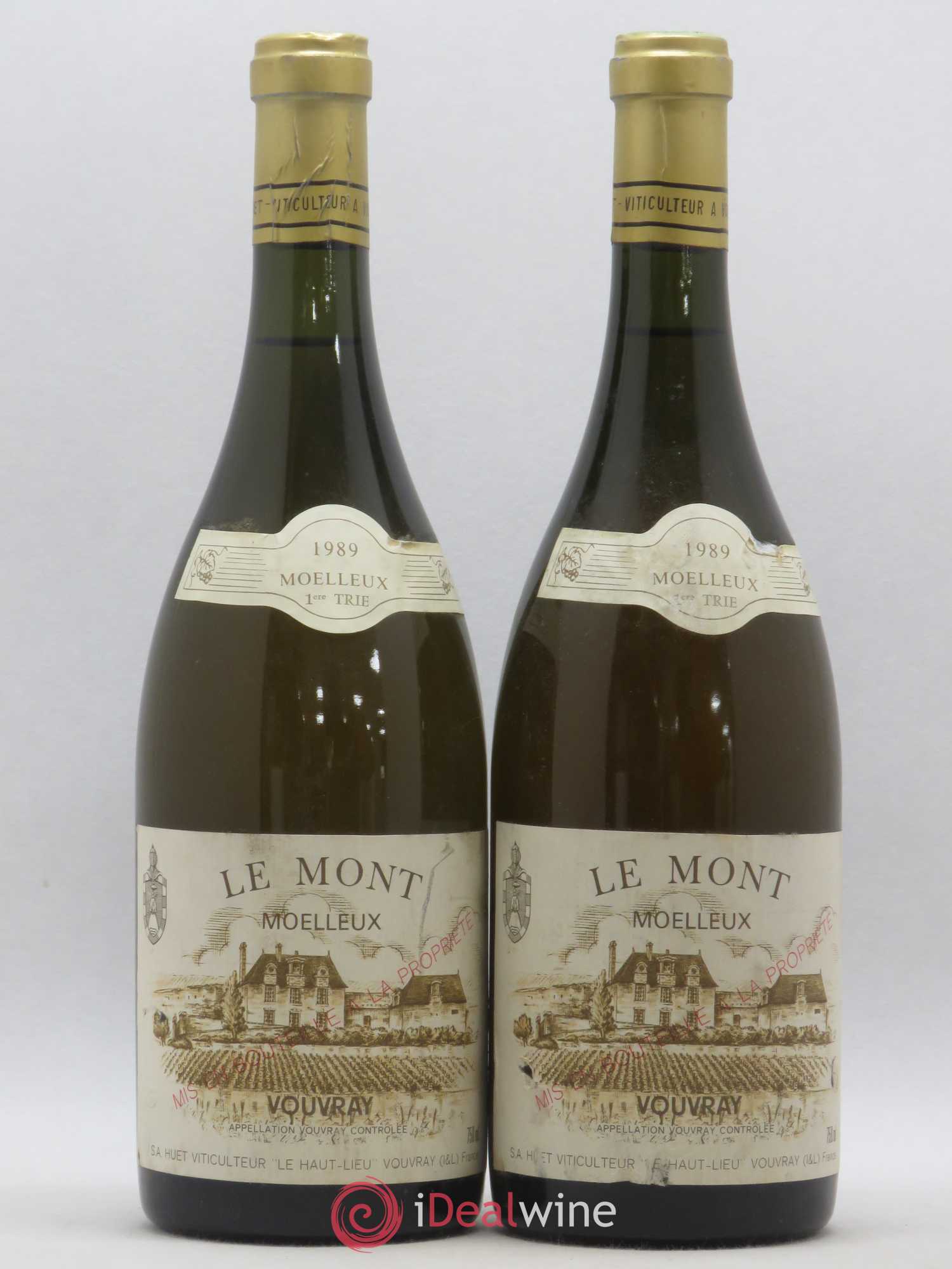 Vouvray Le Mont Moelleux 1ère Trie Domaine Huet 1989 - Lotto di 2 bottiglie - 0