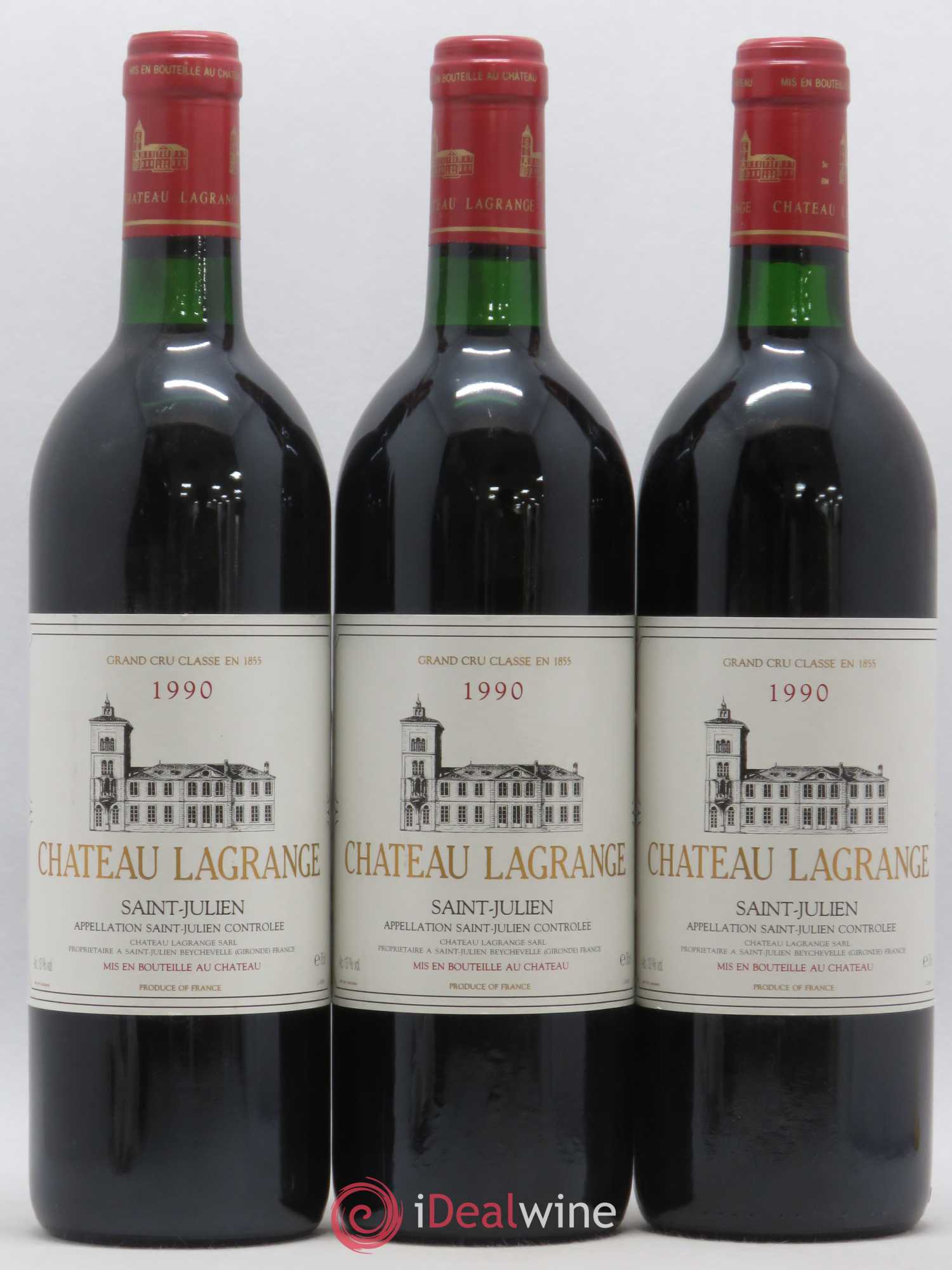 Château Lagrange 3ème Grand Cru Classé 1990 - Lot de 3 bouteilles - 0