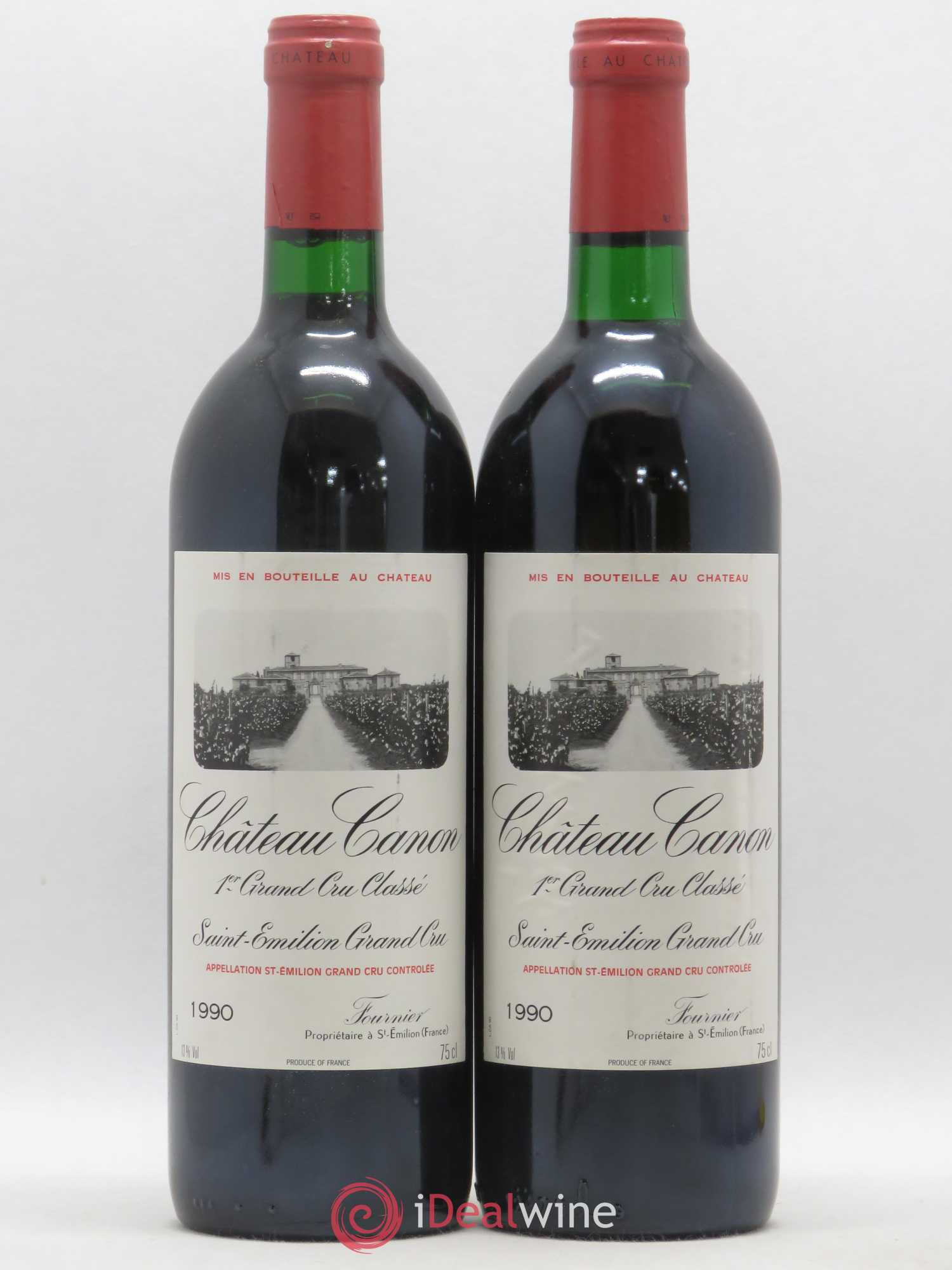 Château Canon 1er Grand Cru Classé B 1990 - Lot de 2 bouteilles - 0