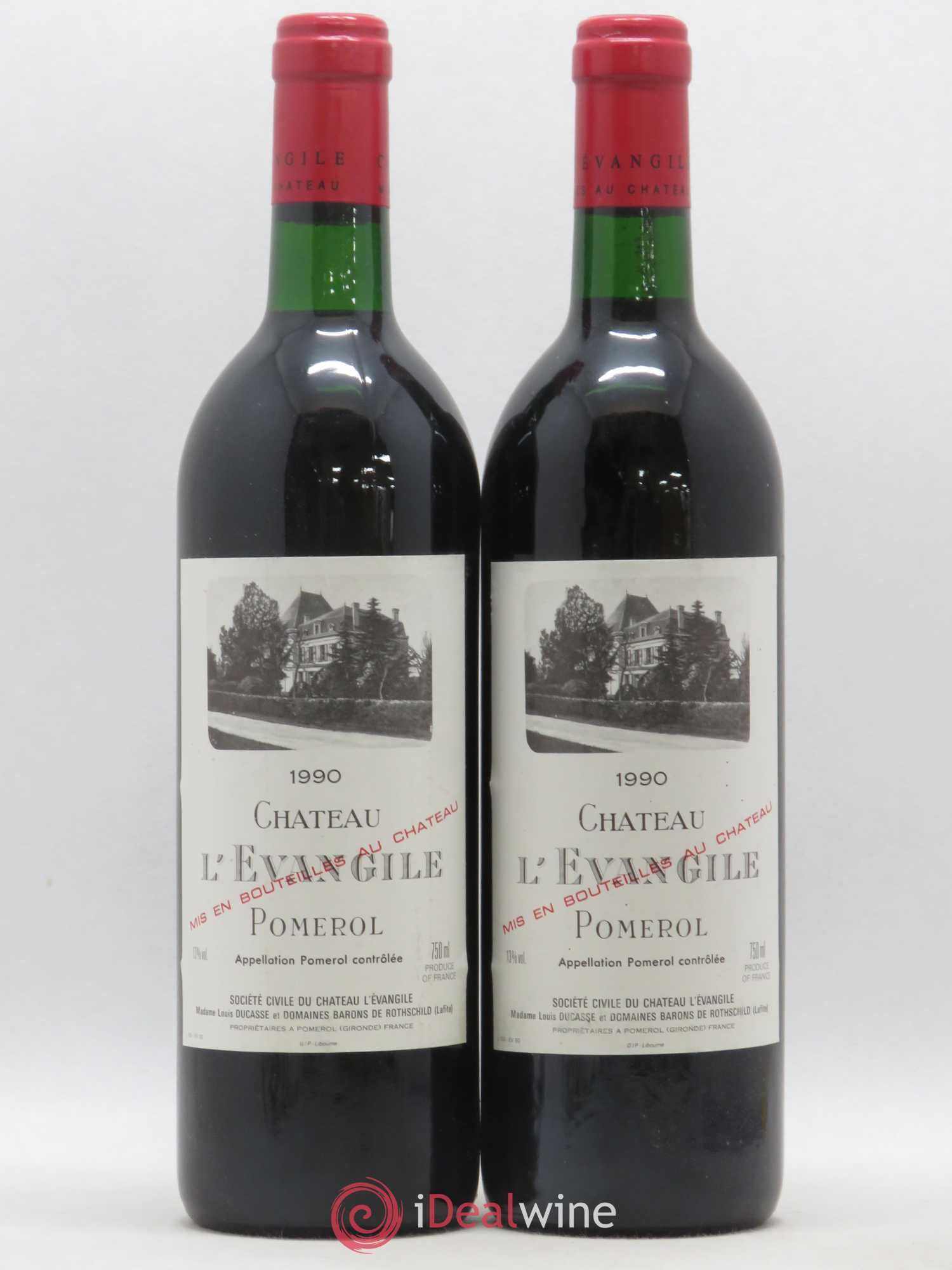 Château l' Évangile 1990 - Lot de 2 bouteilles - 0