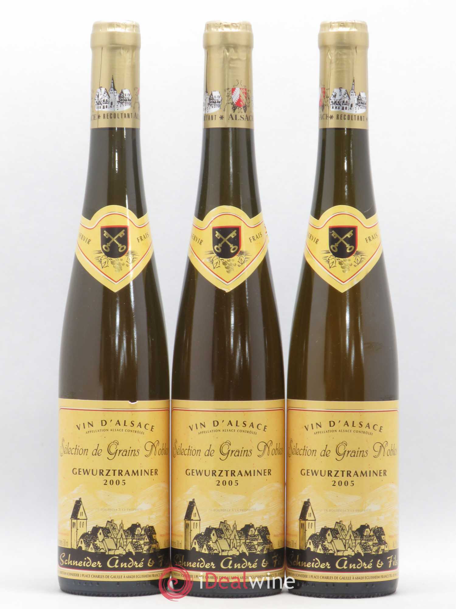 Gewurztraminer Sélection de Grains Nobles Schneider André Eguisheim 2005 - Posten von 3 Flaschen - 0