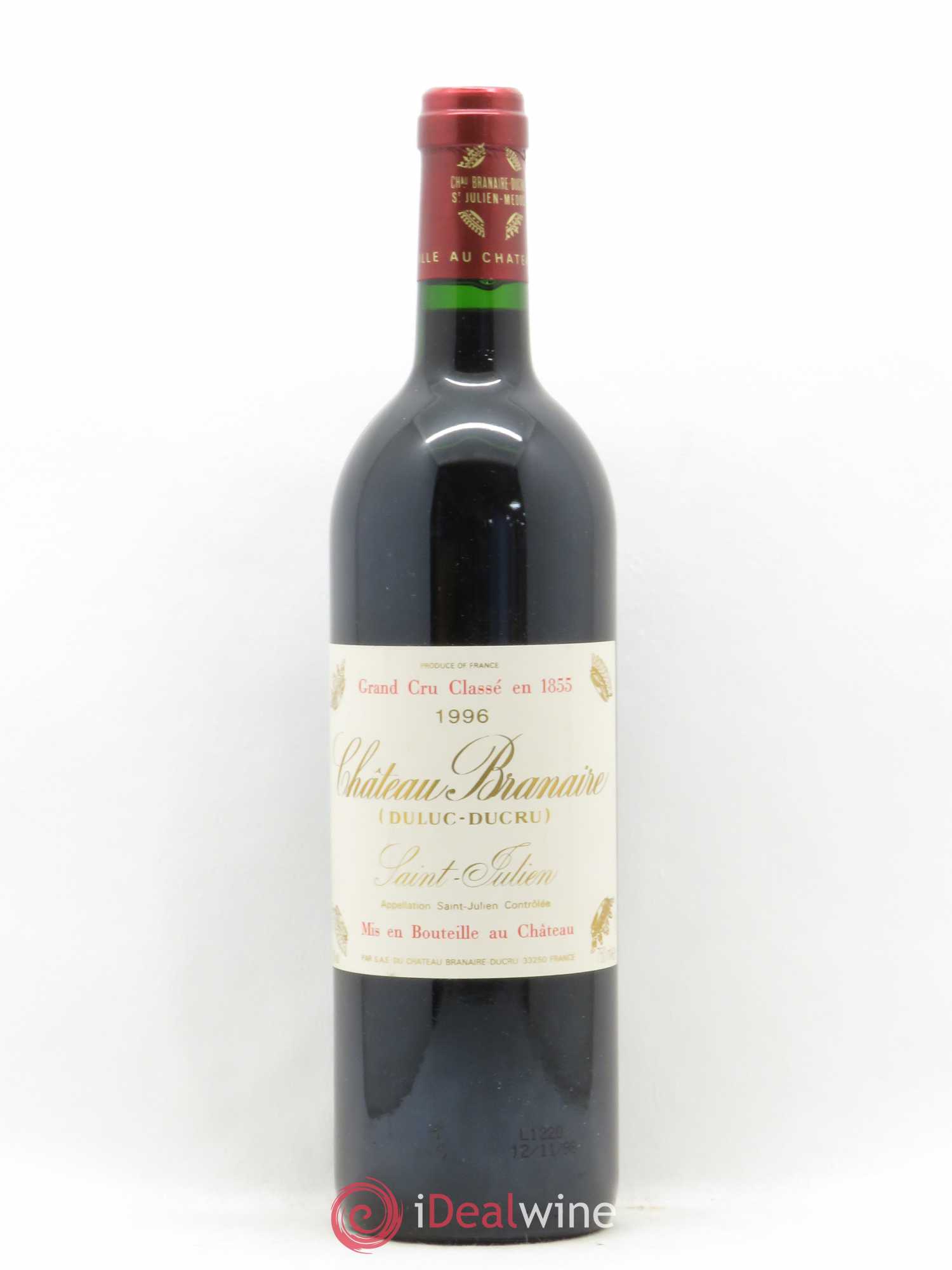 Château Branaire Ducru 4ème Grand Cru Classé 1996 - Lot de 1 bouteille - 0