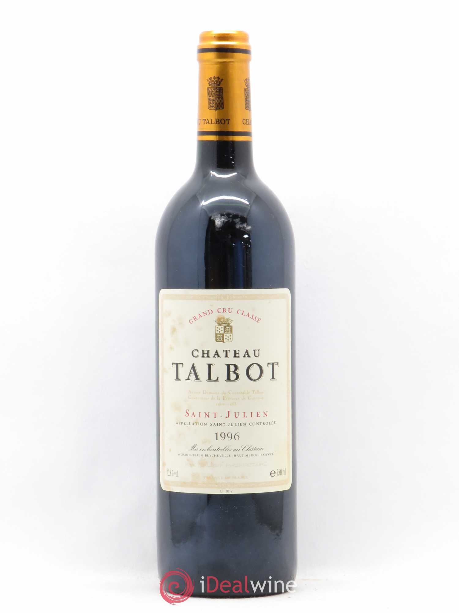 Château Talbot 4ème Grand Cru Classé 1996 - Lot de 1 bouteille - 0