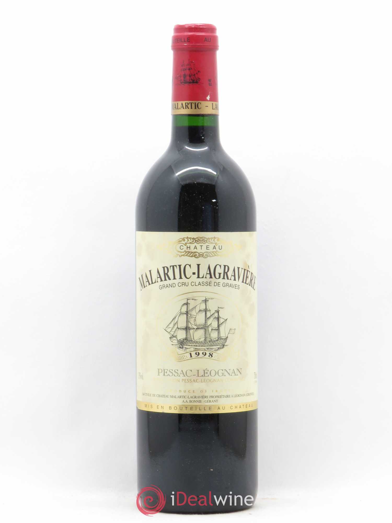 Château Malartic-Lagravière Cru Classé de Graves 1998 - Lot de 1 bouteille - 0