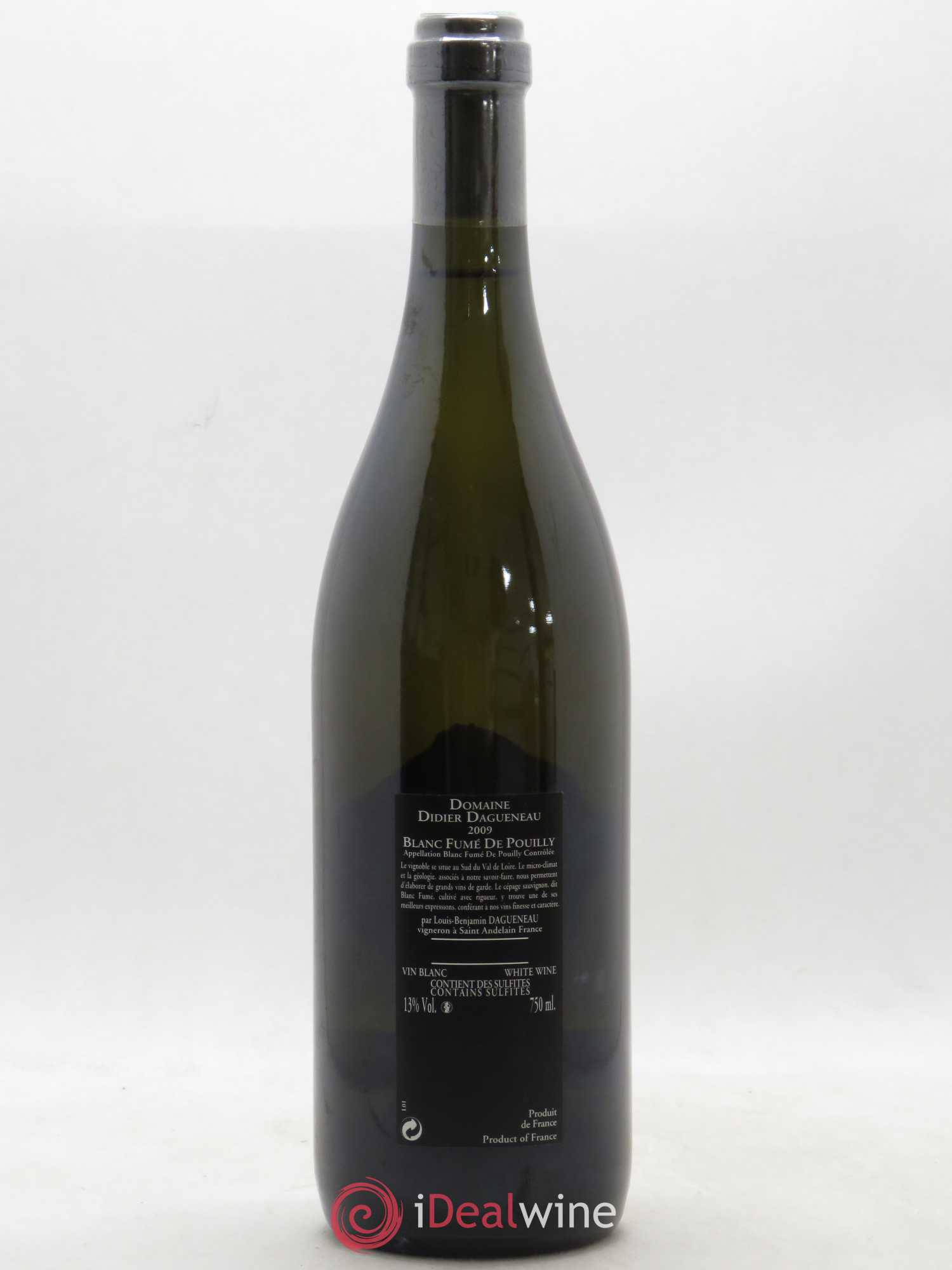 Vin de France (anciennement Pouilly-Fumé) Silex Dagueneau (Domaine Didier - Louis-Benjamin) 2009 - Lot de 1 bouteille - 1