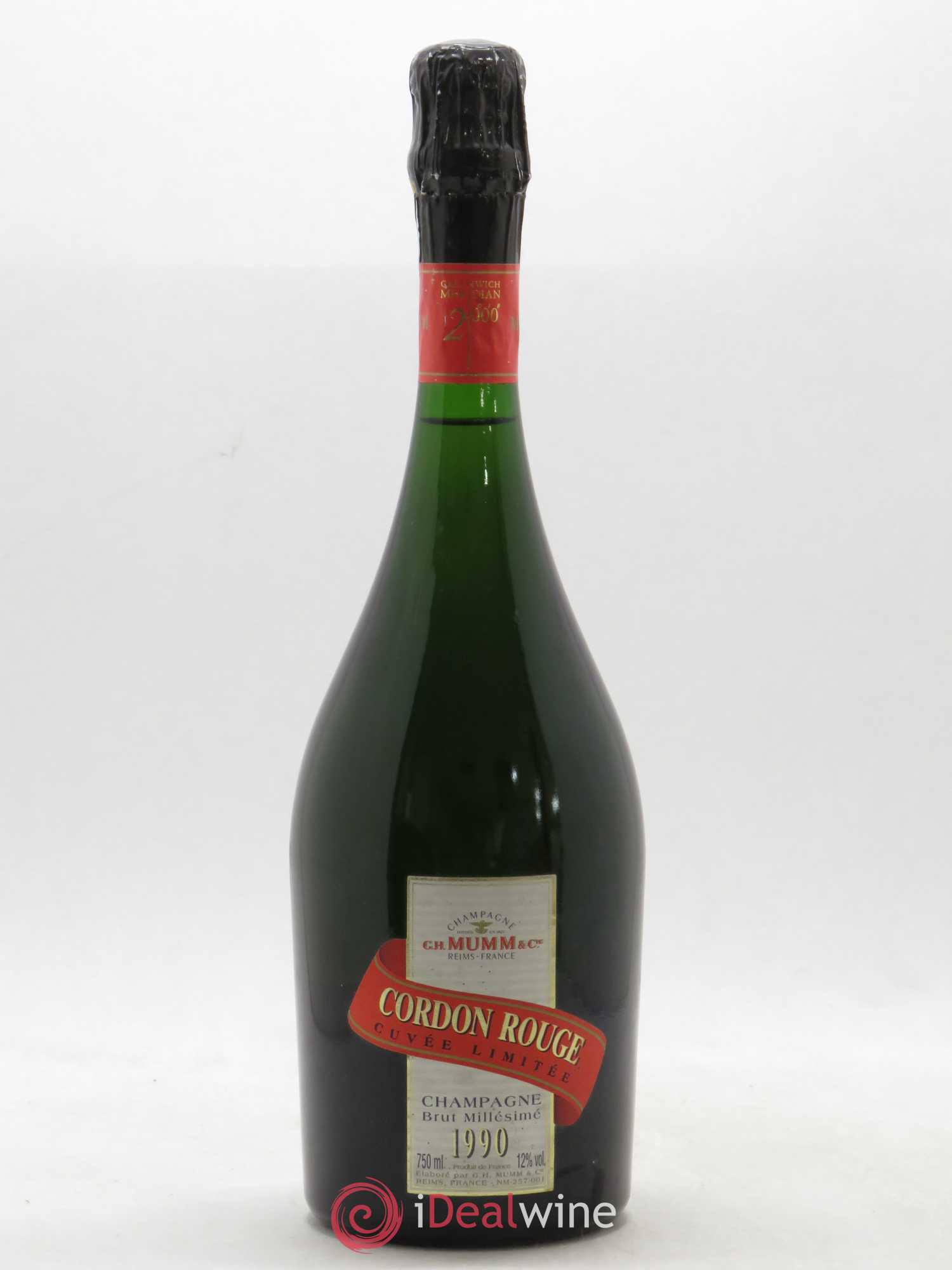Cordon Rouge Mumm 1990 - Posten von 1 Flasche - 0