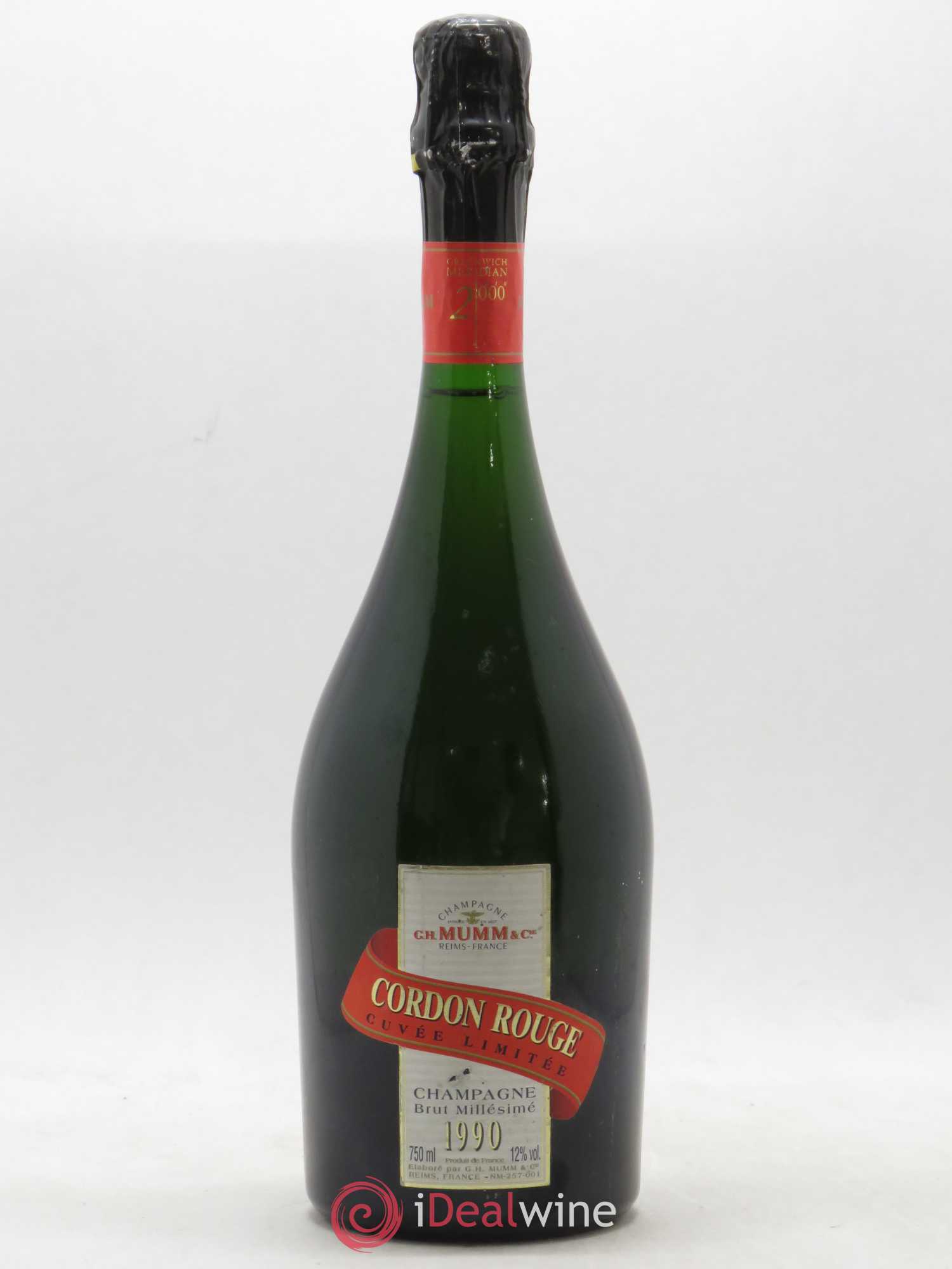 Cordon Rouge Mumm 1990 - Lot de 1 bouteille - 0