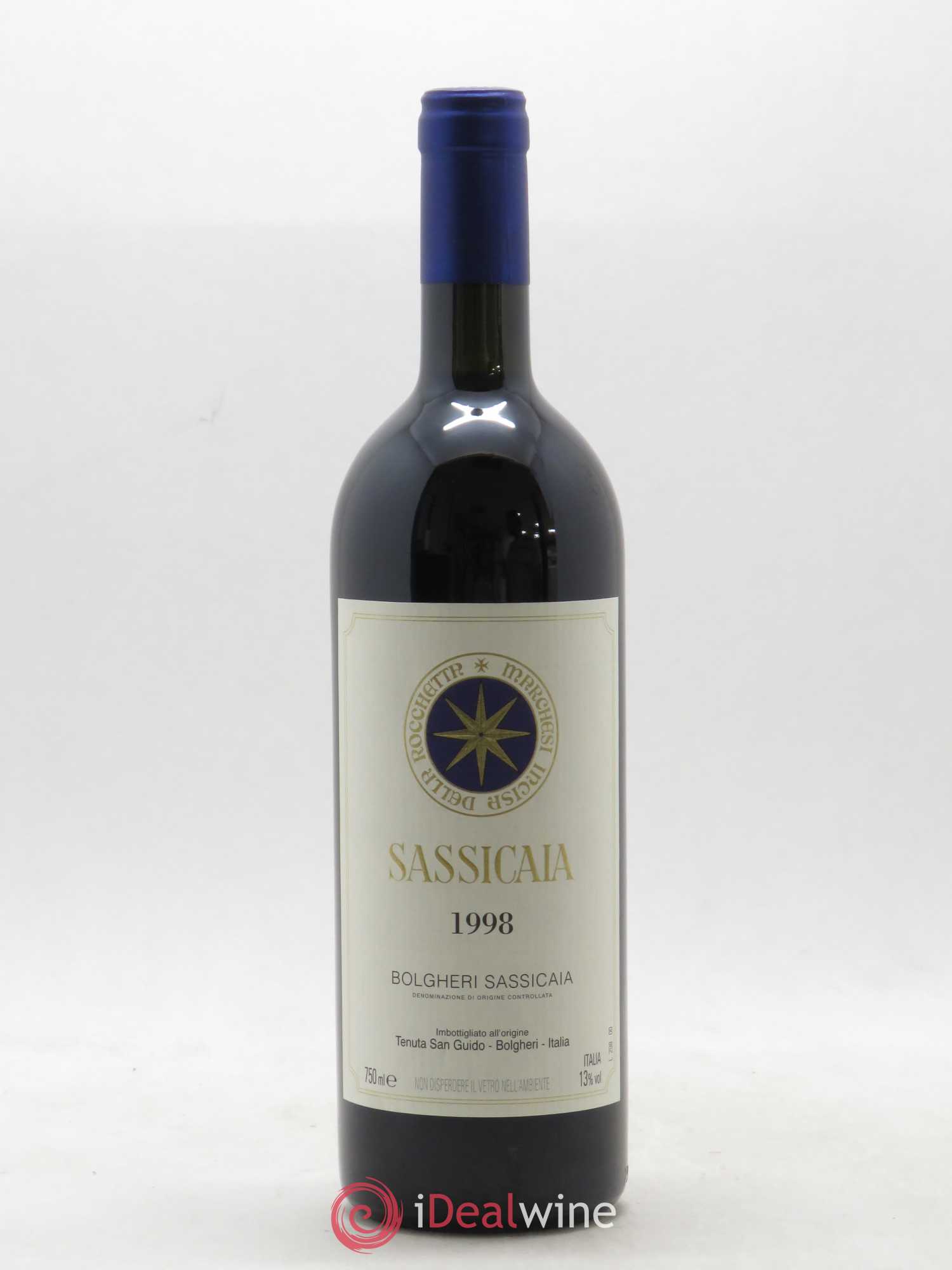 Bolgheri DOC Sassicaia Tenuta San Guido 1998 - Lot de 1 bouteille - 0