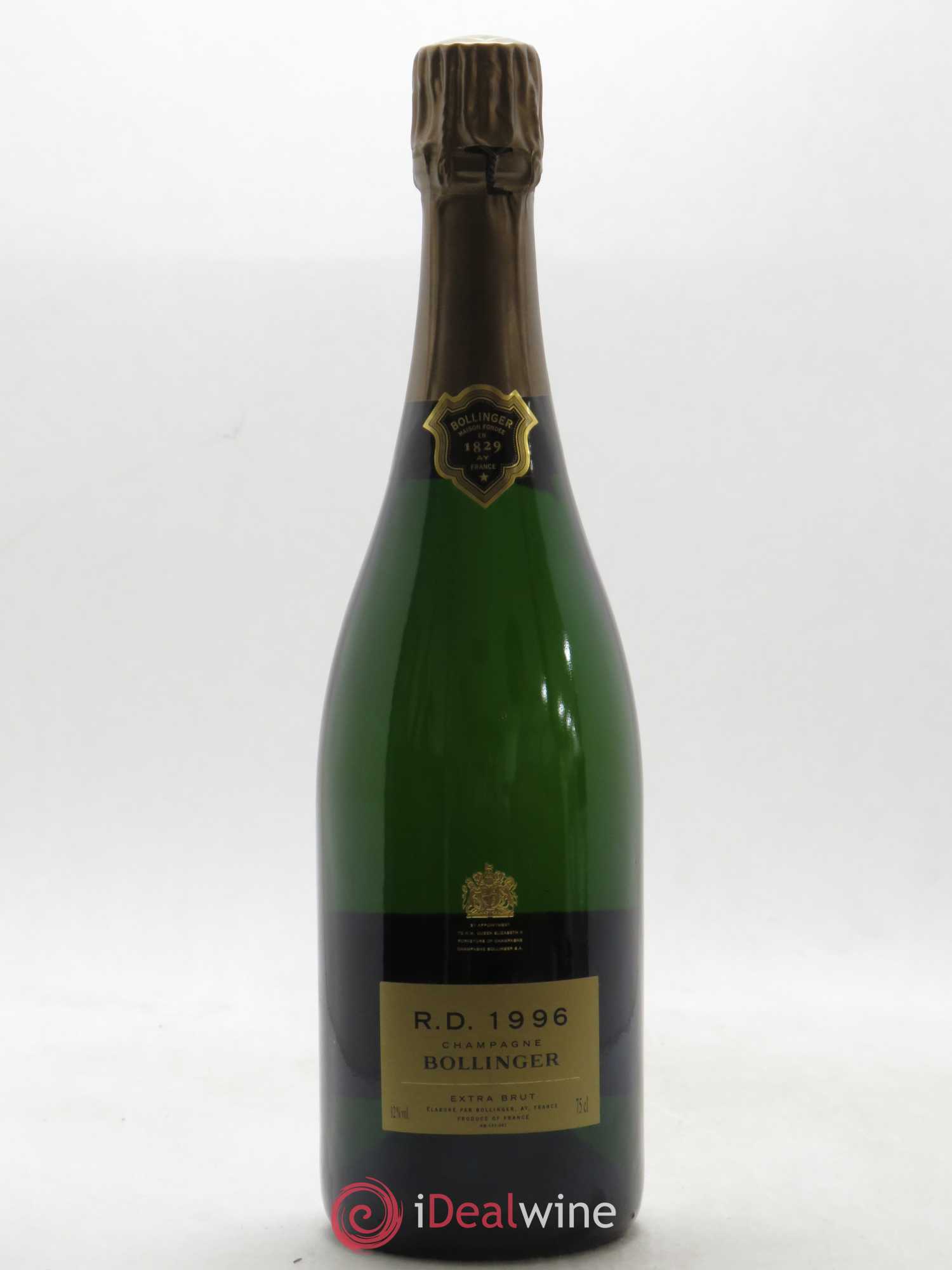 R.D. Extra-Brut Bollinger 1996 - Lot de 1 bouteille - 0