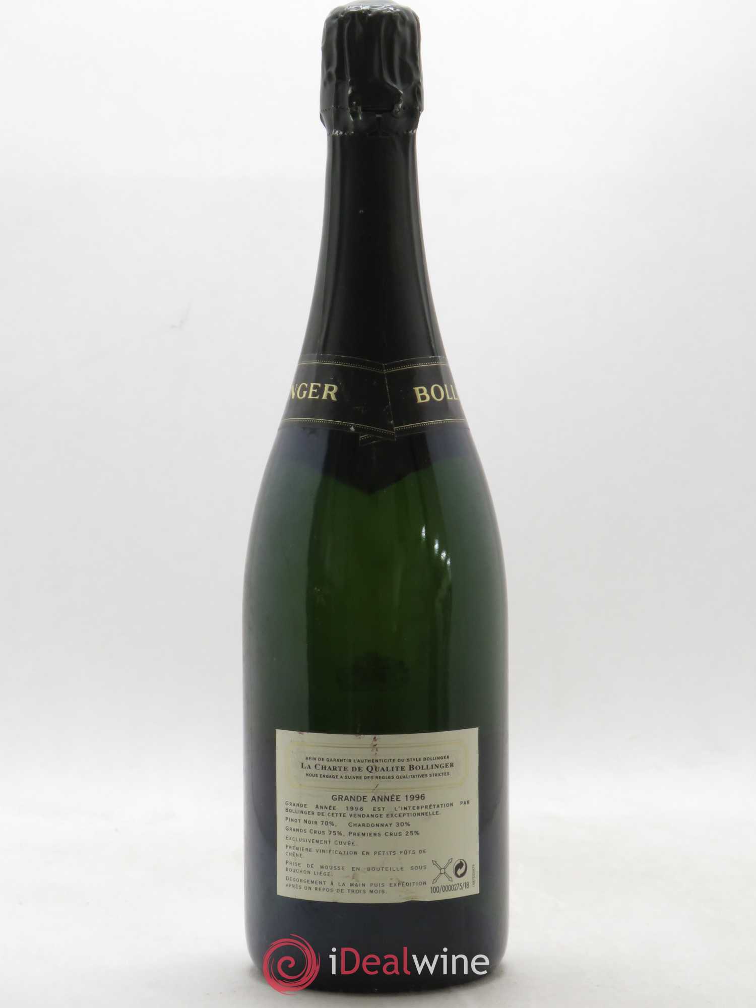 Grande Année Brut Bollinger 1996 - Lot of 1 bottle - 1