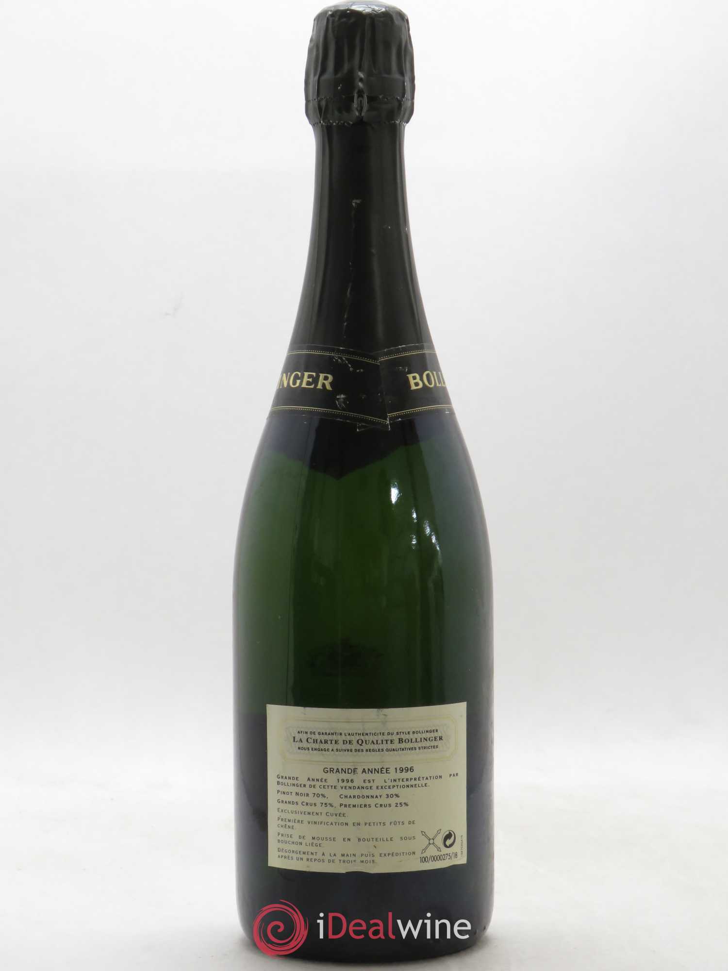 La Grande Année Brut Bollinger 1996 - Lot de 1 bouteille - 1