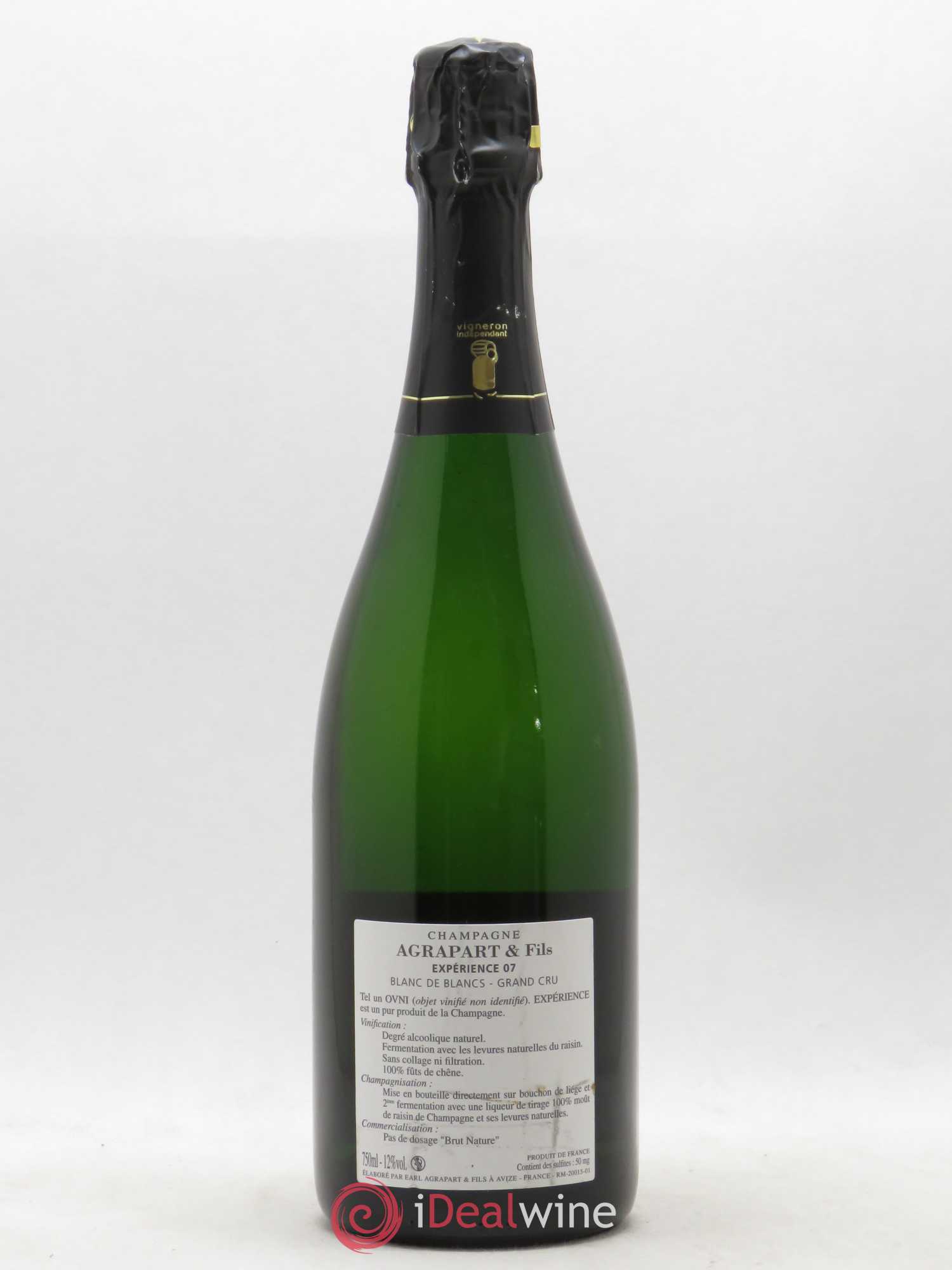 Expérience 07 Brut Nature Agrapart & Fils 2007 - Lot de 1 bouteille - 1