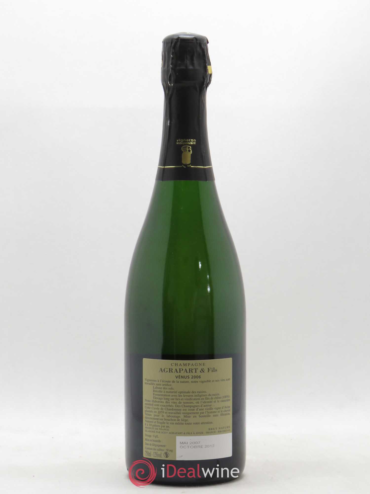 Vénus Blanc de Blancs Brut Nature Pascal Agrapart 2006 - Lot de 1 bouteille - 1