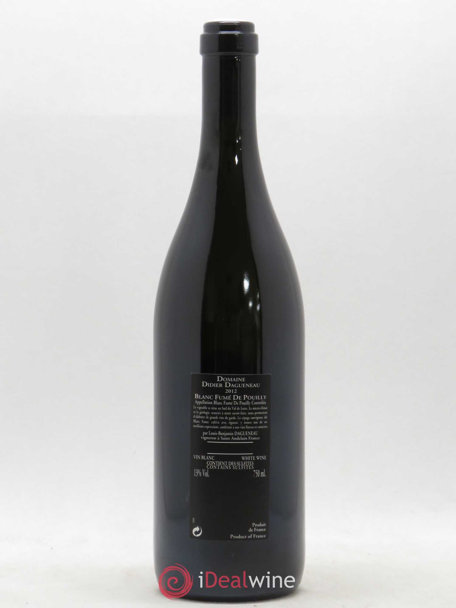 Vin de France (anciennement Pouilly-Fumé) Silex Dagueneau (Domaine Didier - Louis-Benjamin) 2012 - Lot de 1 bouteille - 1