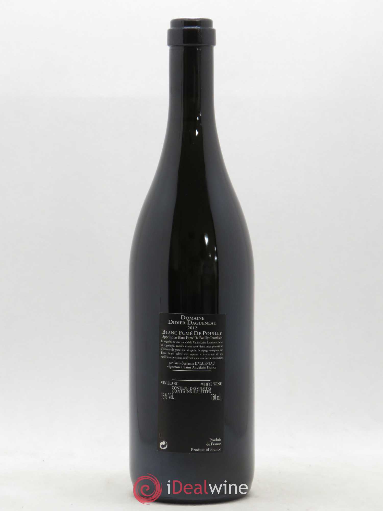Vin de France (anciennement Pouilly-Fumé) Silex Dagueneau (Domaine Didier - Louis-Benjamin) 2012 - Lot de 1 bouteille - 1