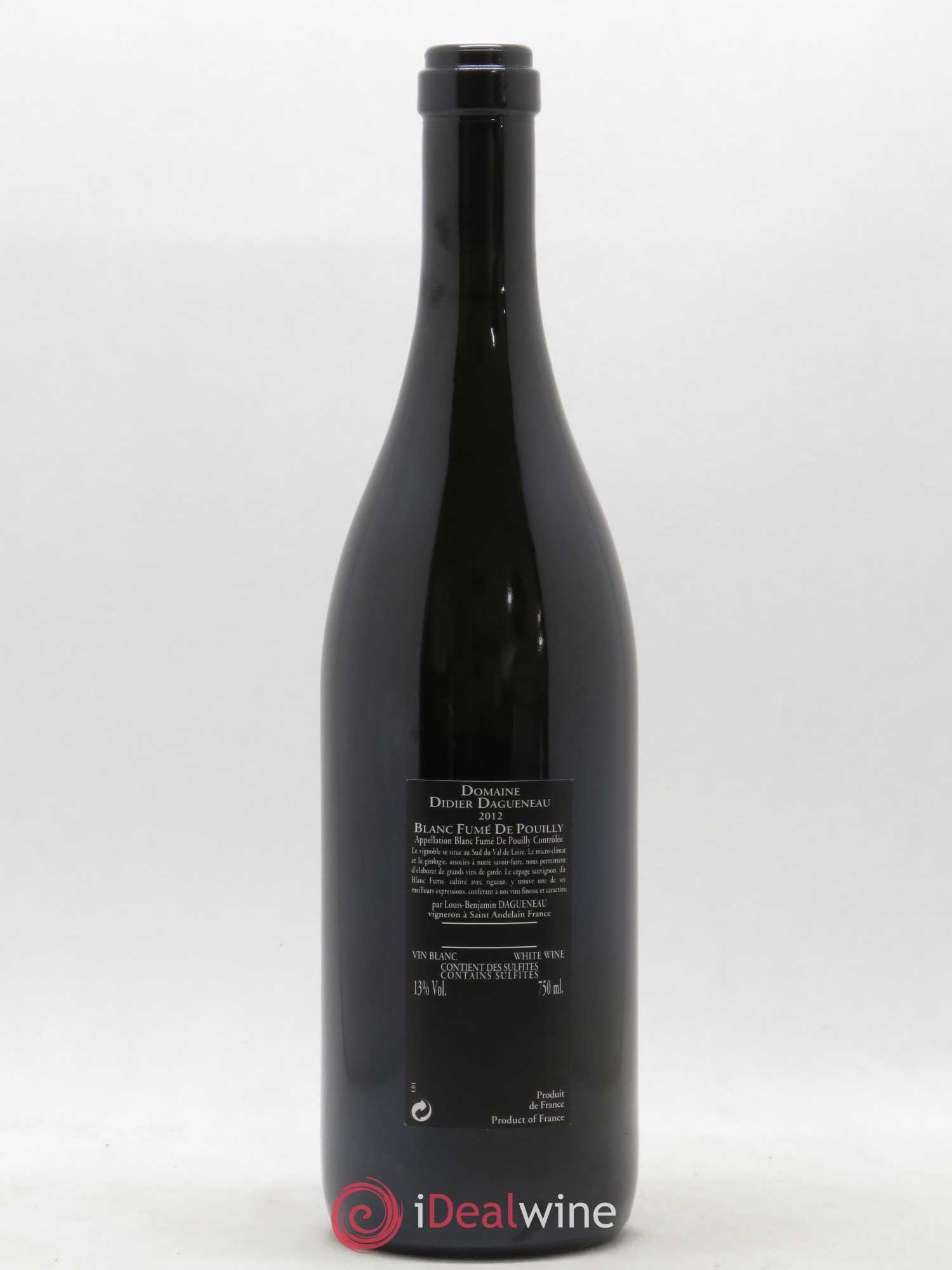 Vin de France (anciennement Pouilly-Fumé) Silex Dagueneau (Domaine Didier - Louis-Benjamin) 2012 - Lot de 1 bouteille - 1
