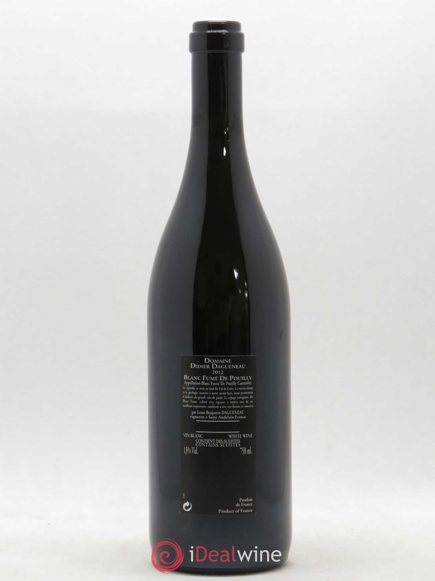 Vin de France (anciennement Pouilly-Fumé) Silex Dagueneau (Domaine Didier - Louis-Benjamin) 2012 - Lot de 1 bouteille - 1