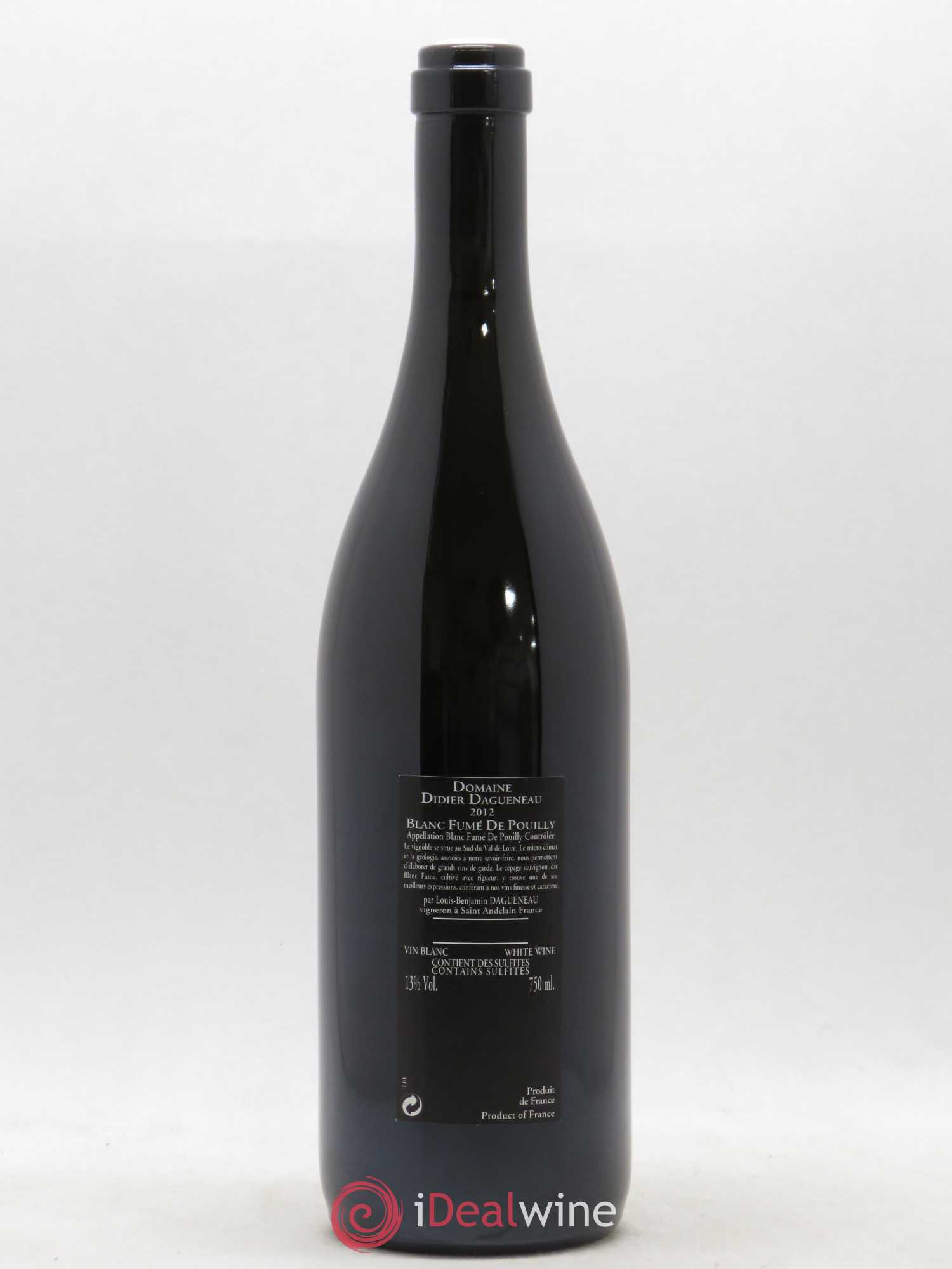 Vin de France (anciennement Pouilly-Fumé) Silex Dagueneau (Domaine Didier - Louis-Benjamin) 2012 - Lot de 1 bouteille - 1