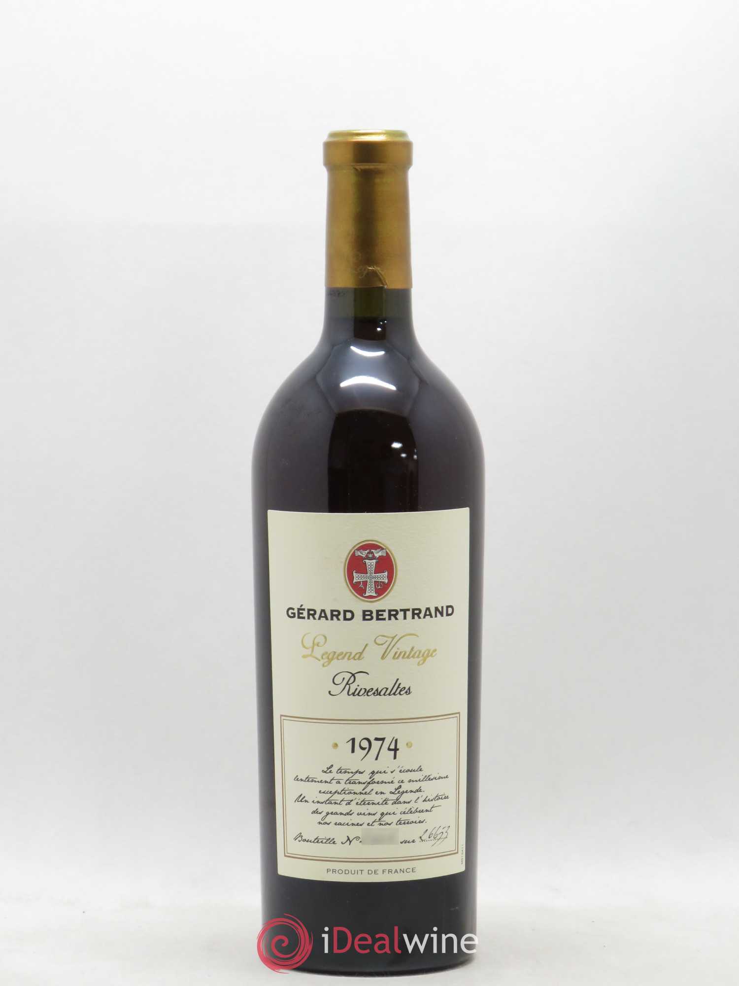 Rivesaltes Legend Vintage Domaine Gérard Bertrand 1974 - Posten von 1 Flasche - 0