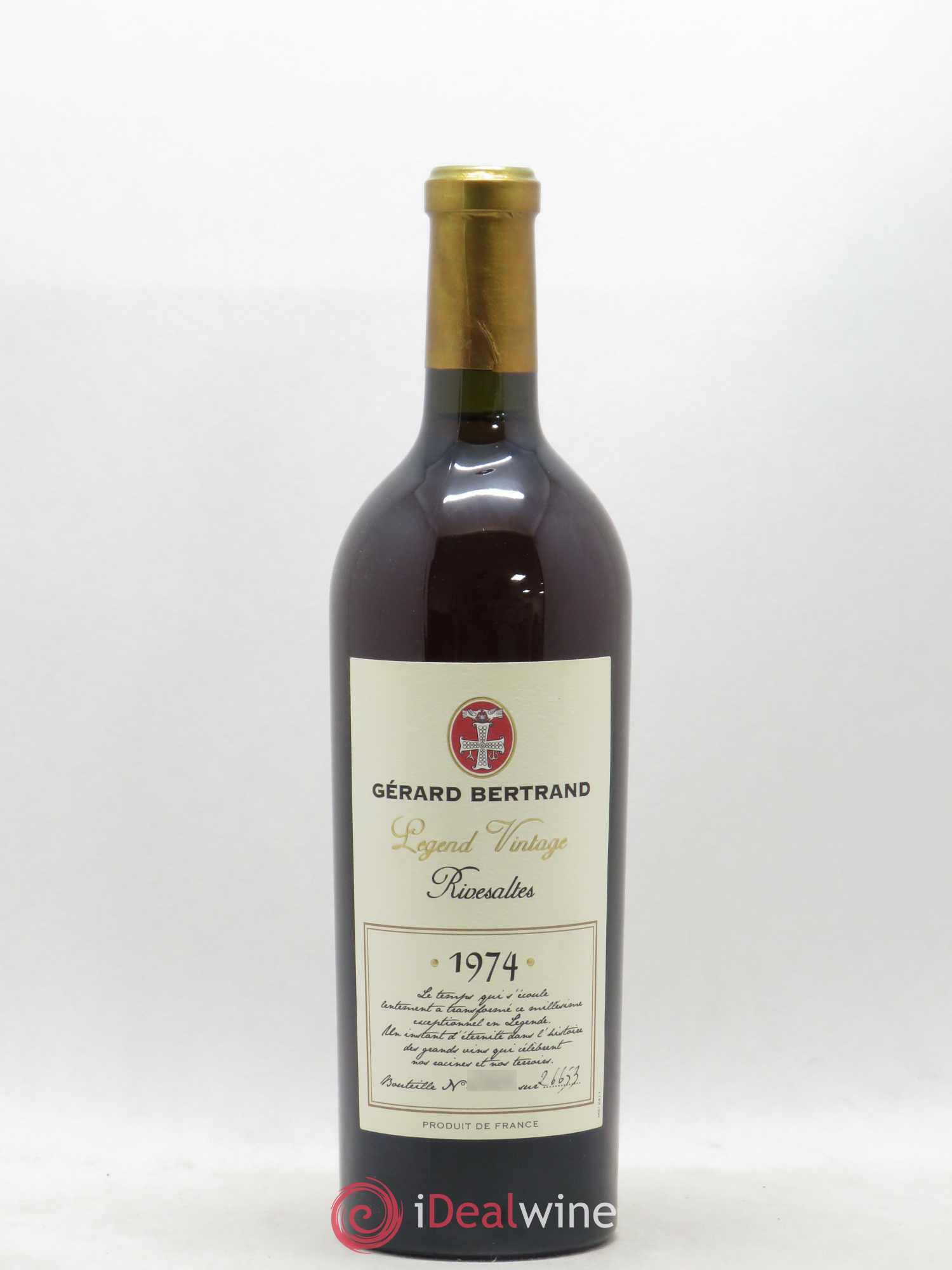 Rivesaltes Legend Vintage Domaine Gérard Bertrand 1974 - Posten von 1 Flasche - 0