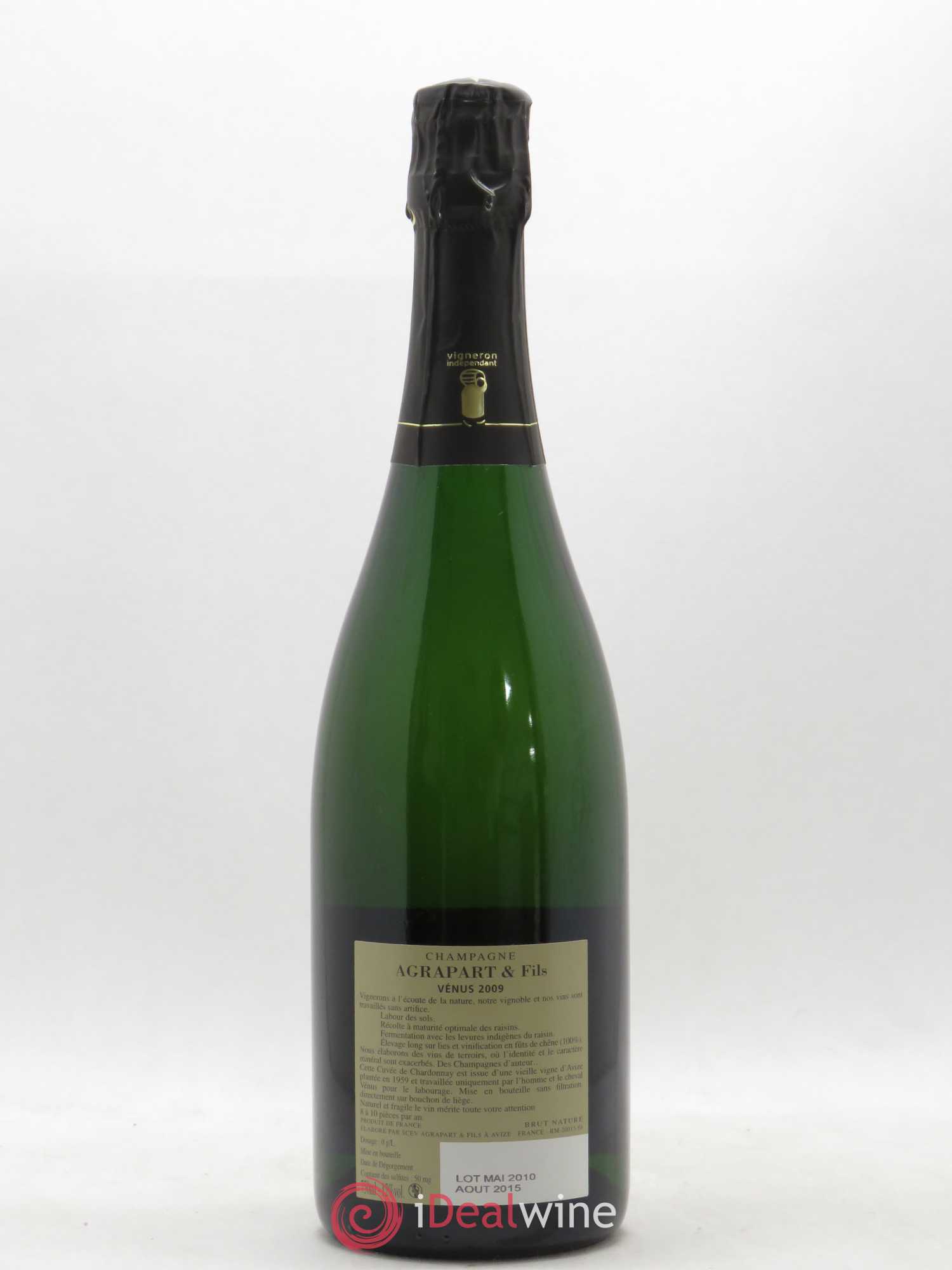 Vénus Blanc de Blancs Brut Nature Pascal Agrapart 2009 - Lot de 1 bouteille - 1