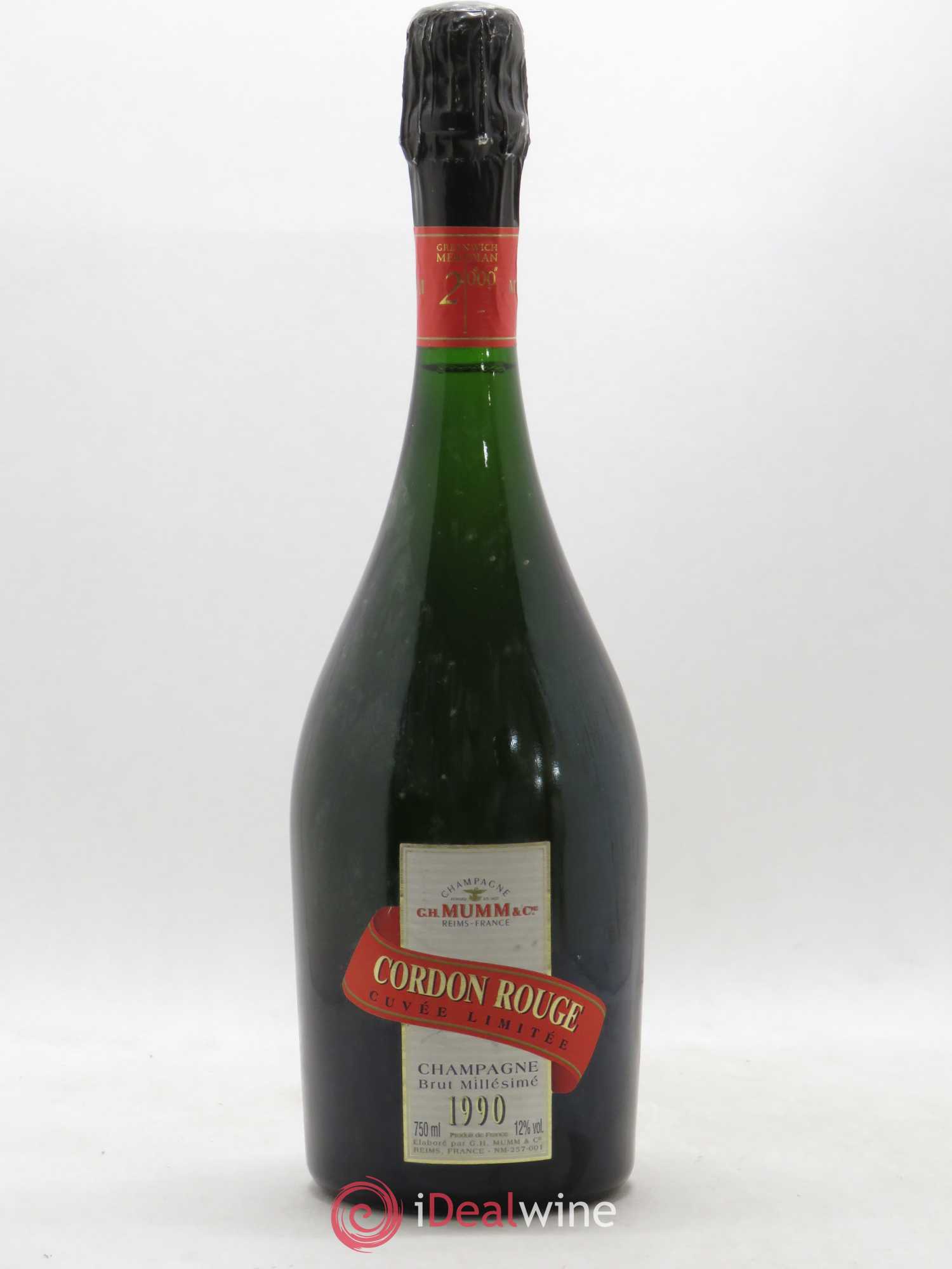 Cordon Rouge Mumm 1990 - Lot de 1 bouteille - 0