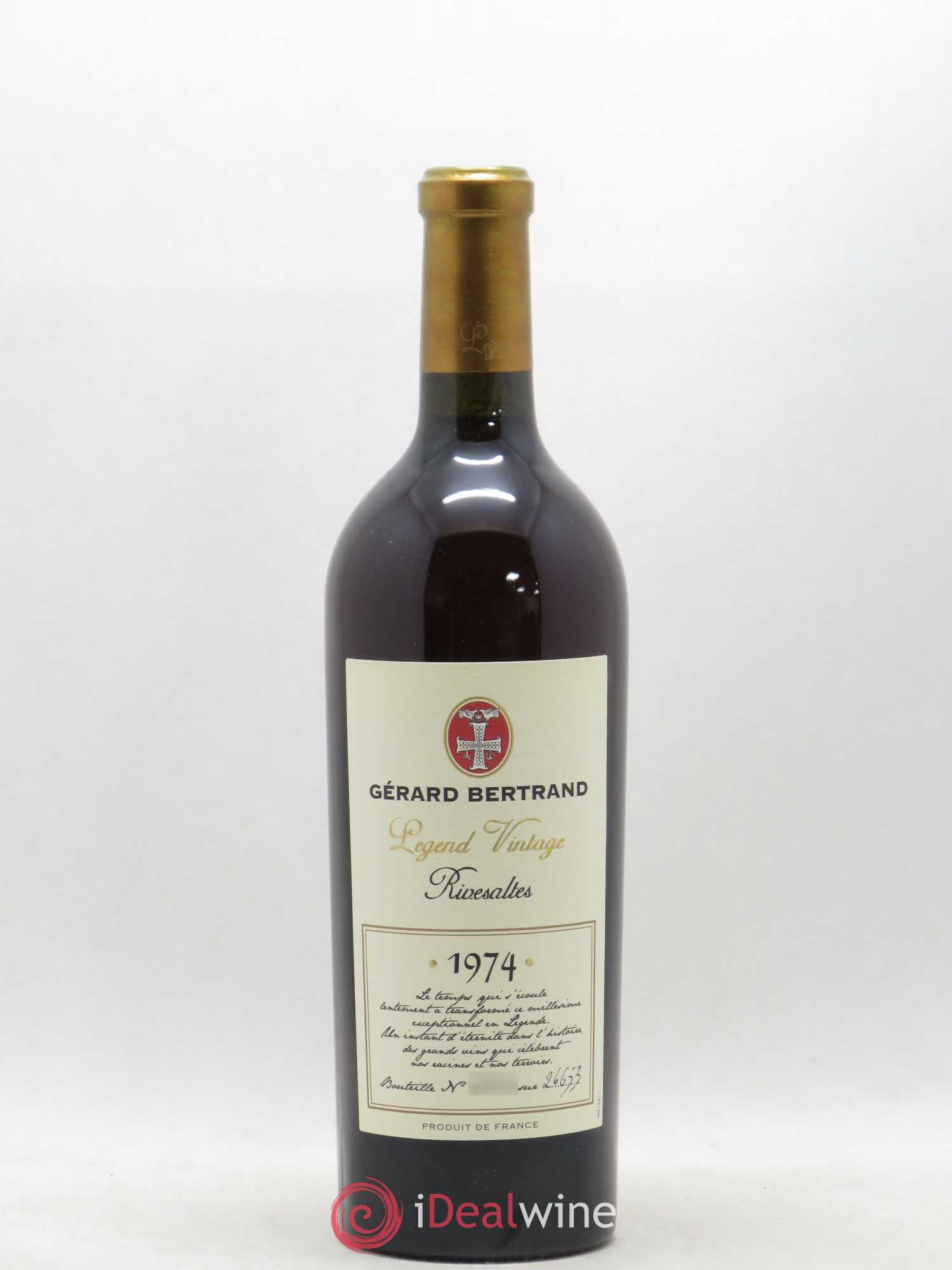 Rivesaltes Legend Vintage Domaine Gérard Bertrand 1974 - Posten von 1 Flasche - 0