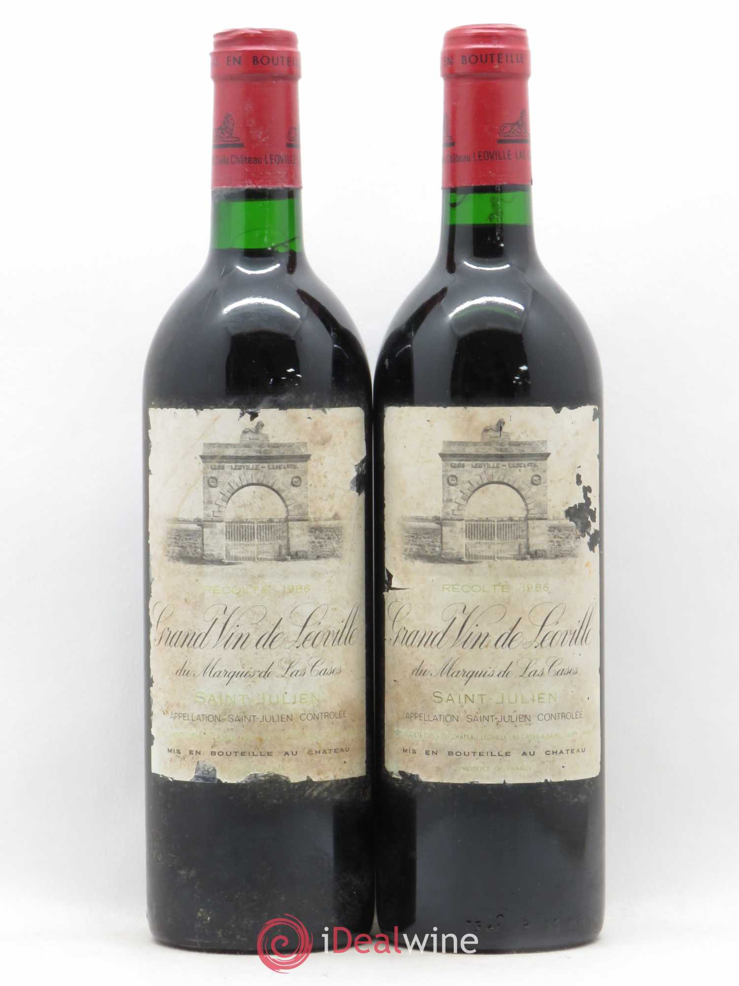 Château Léoville Las Cases 2ème Grand Cru Classé 1986 - Lot de 2 bouteilles - 0