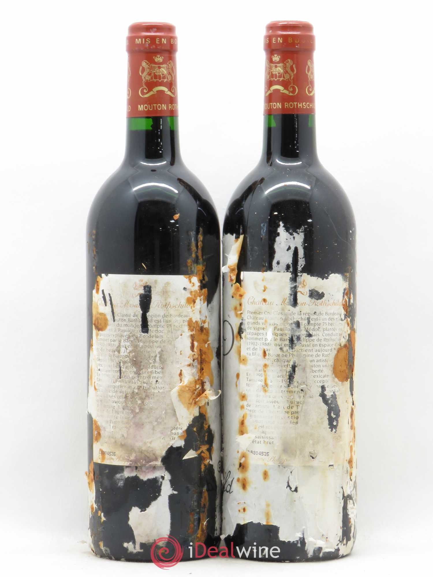 Château Mouton Rothschild 1er Grand Cru Classé 1998 - Lot de 2 bouteilles - 1