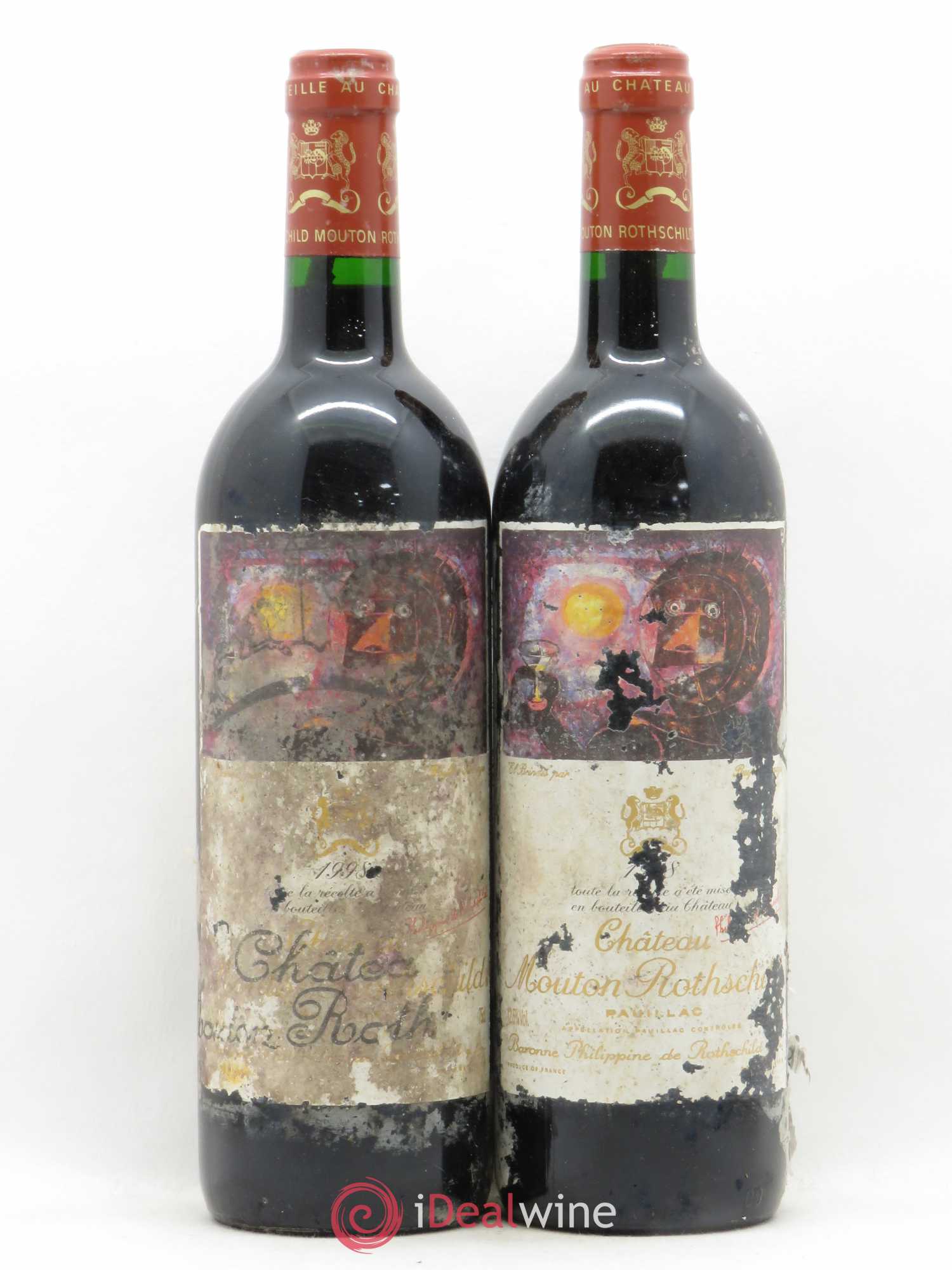 Château Mouton Rothschild 1er Grand Cru Classé 1998 - Lot de 2 bouteilles - 0