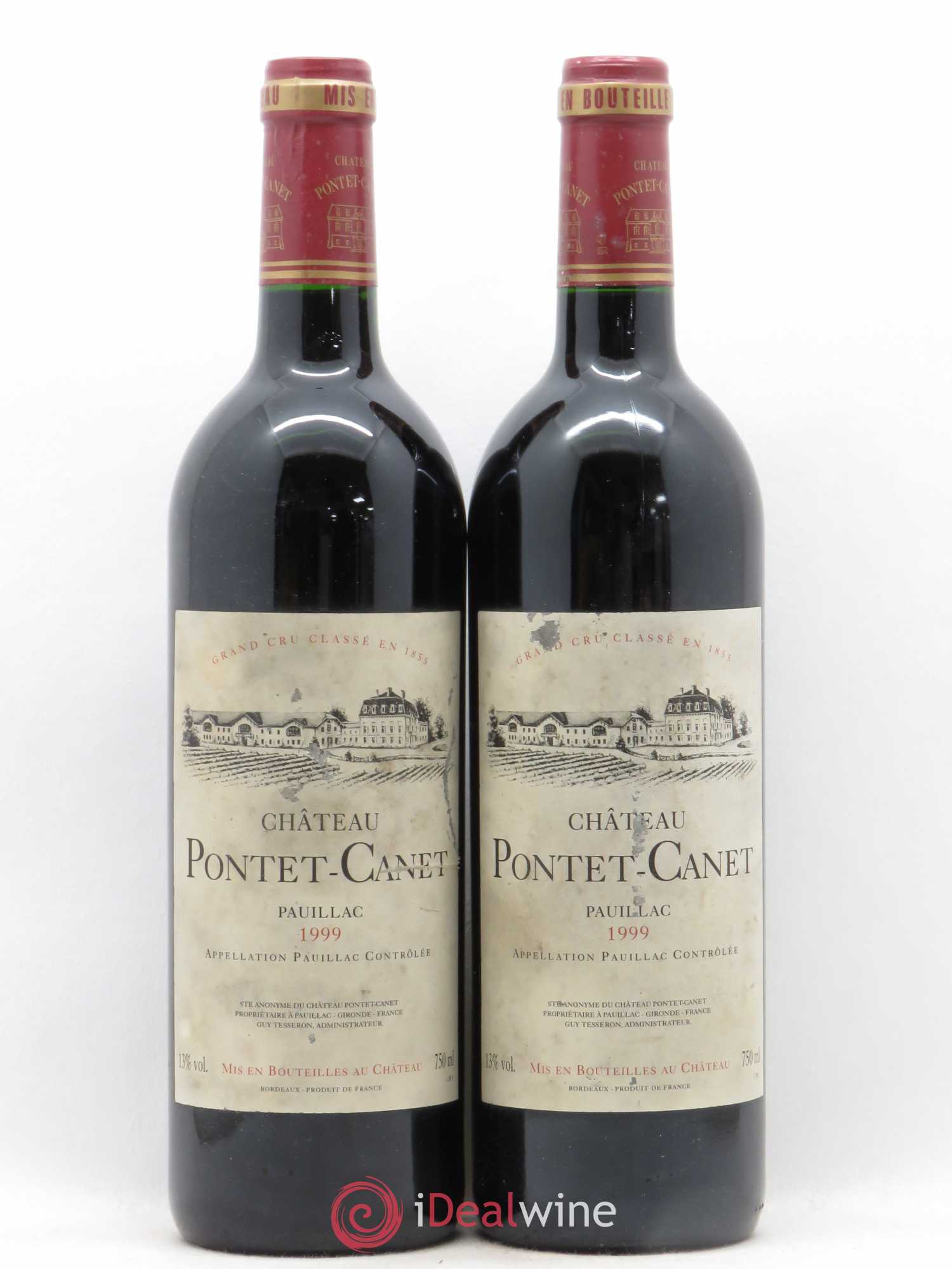 Château Pontet Canet 5ème Grand Cru Classé 1999 - Lot de 2 bouteilles - 0