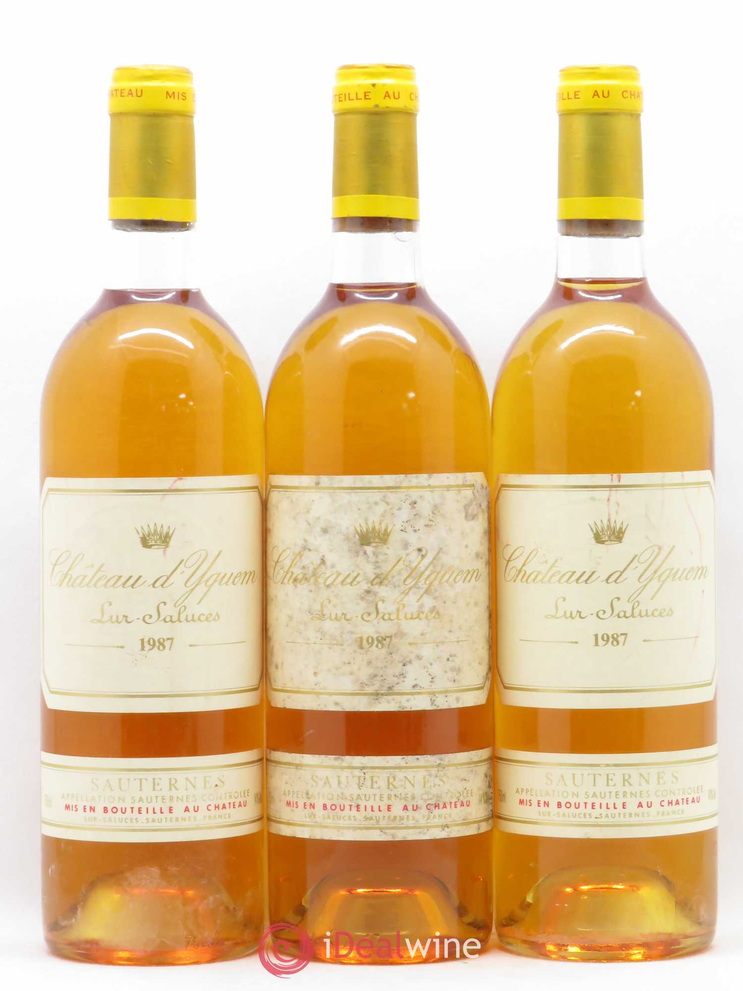 Château d' Yquem 1er Cru Classé Supérieur 1987 - Lotto di 3 bottiglie - 0