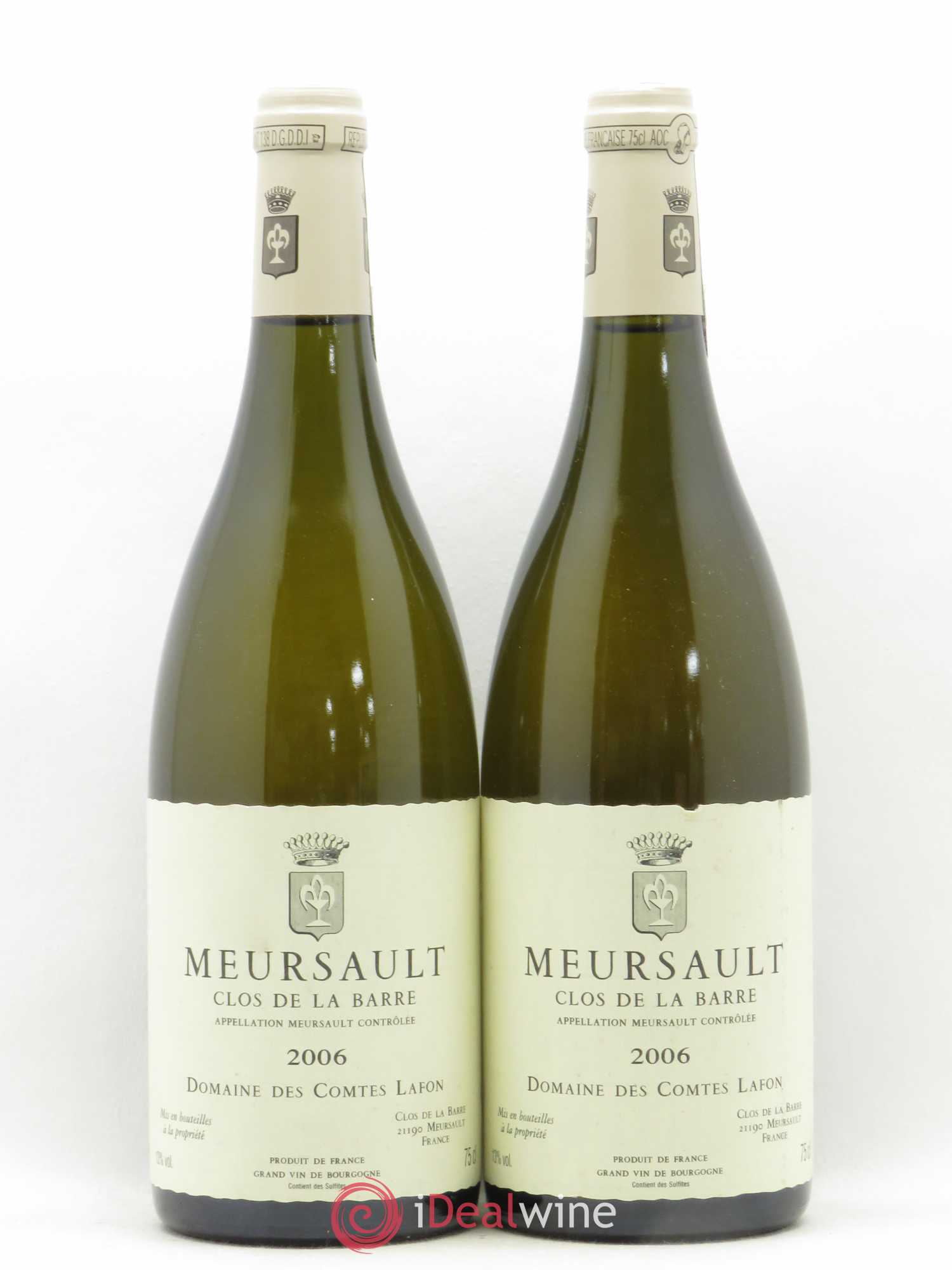 Meursault Clos de la Barre Comtes Lafon (Domaine des) 2006 - Lot de 2 bouteilles - 0
