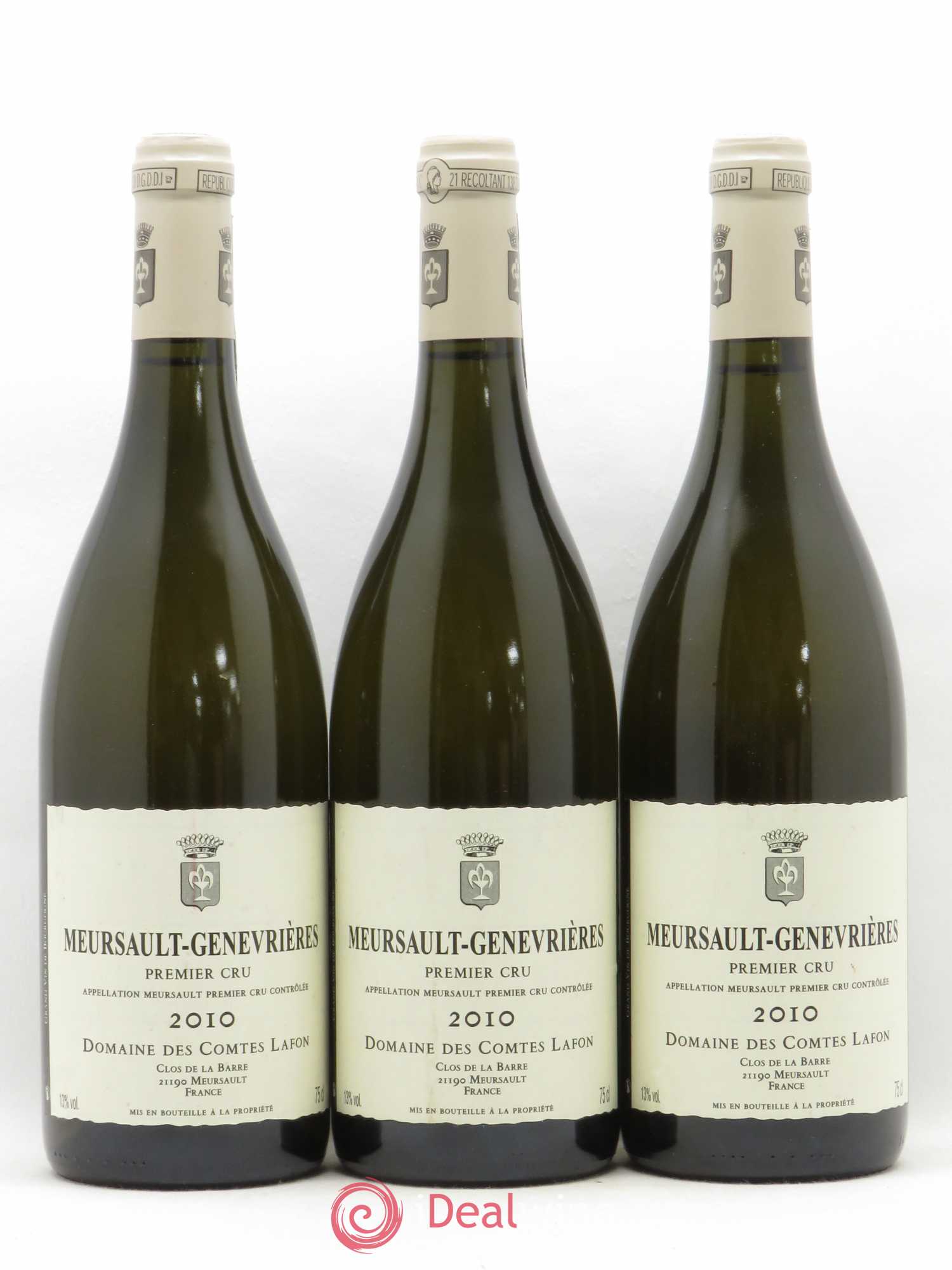 Meursault 1er Cru Genevrières Comtes Lafon (Domaine des) 2010 - Lot de 3 bouteilles - 0