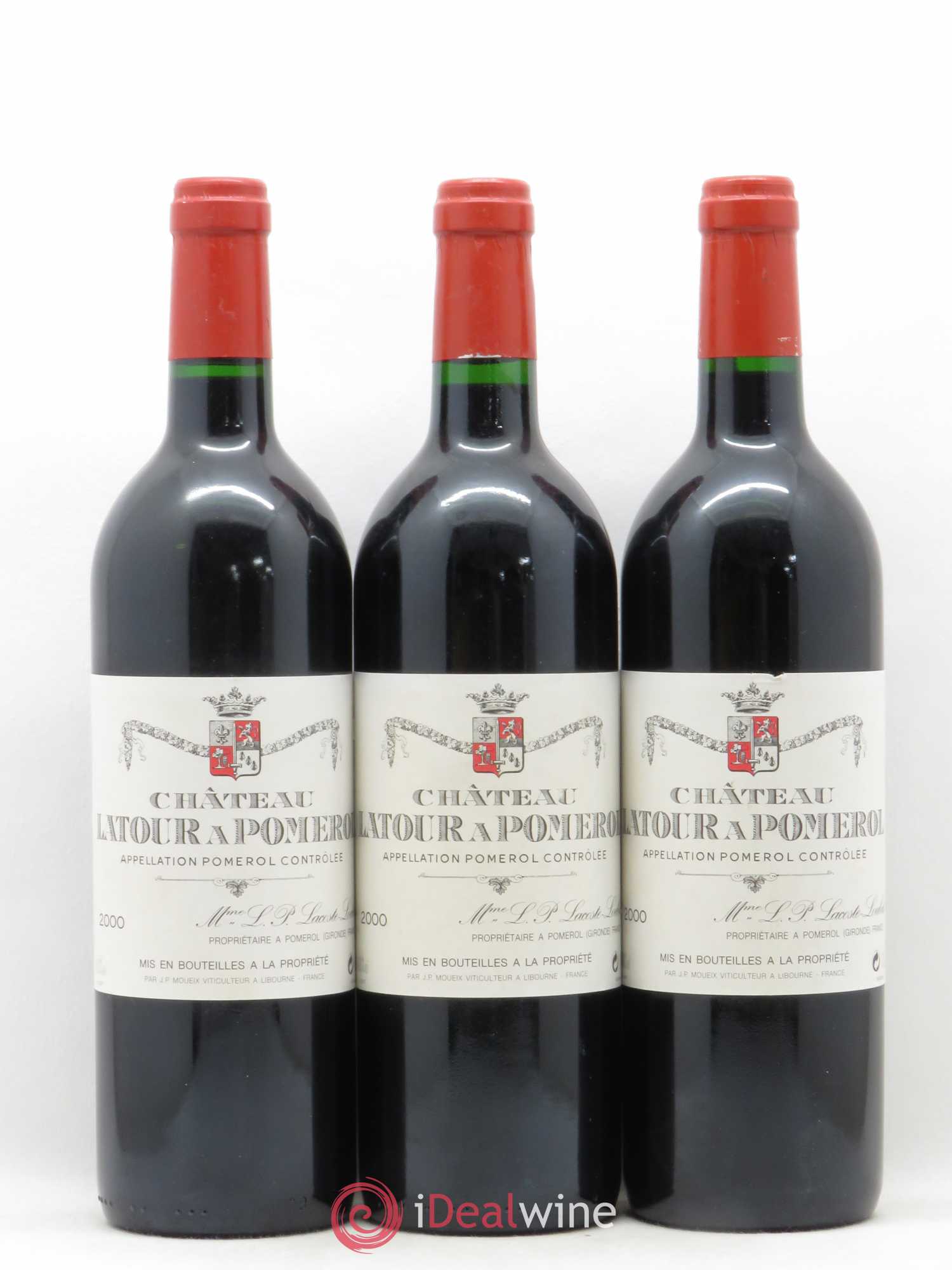 Château Latour à Pomerol 2000 - Lot de 3 bouteilles - 0