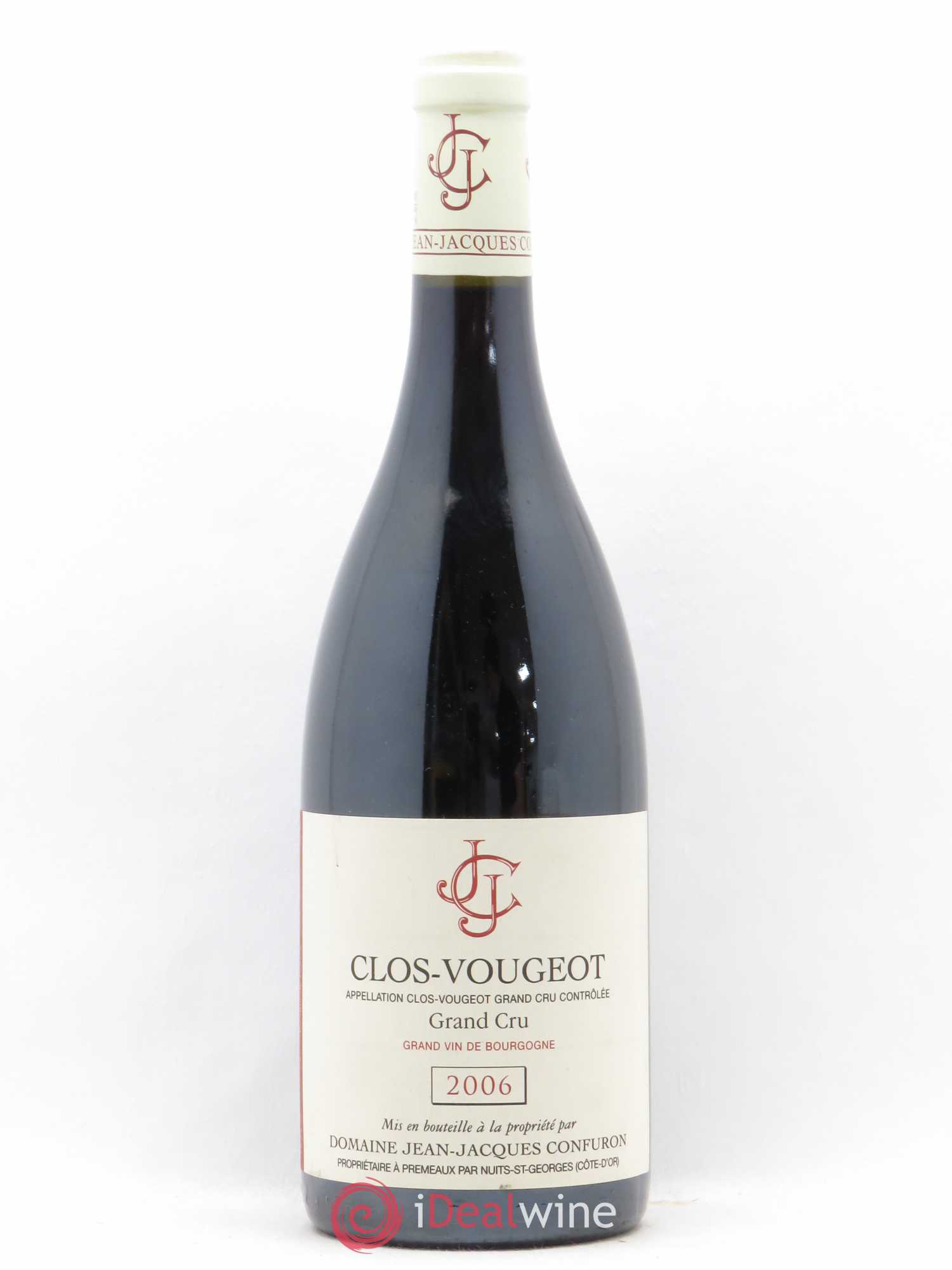 Clos de Vougeot Grand Cru Jean-Jacques Confuron 2006 - Lot de 1 bouteille - 0