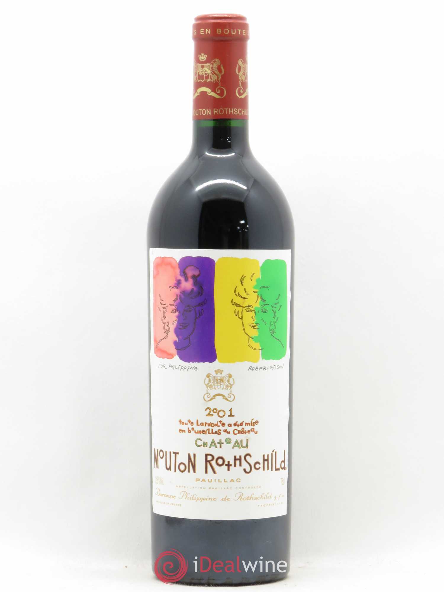 Château Mouton Rothschild 1er Grand Cru Classé 2001 - Lot de 1 bouteille - 0