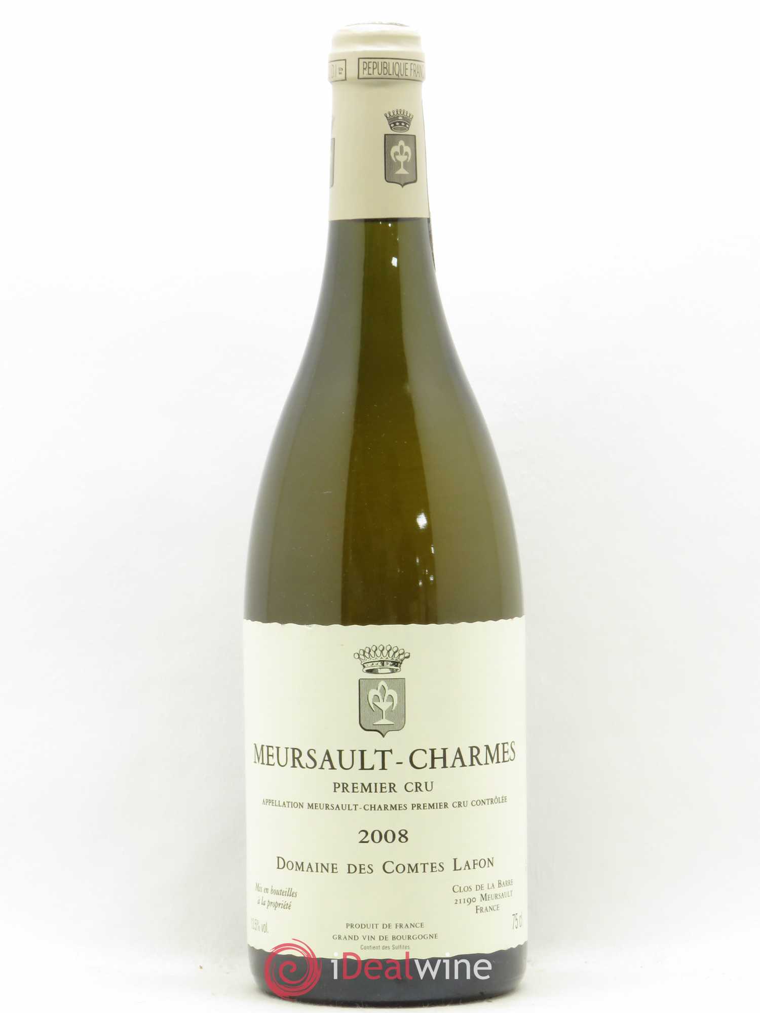 Meursault 1er Cru Charmes Comtes Lafon (Domaine des) 2008 - Lot de 1 bouteille - 0
