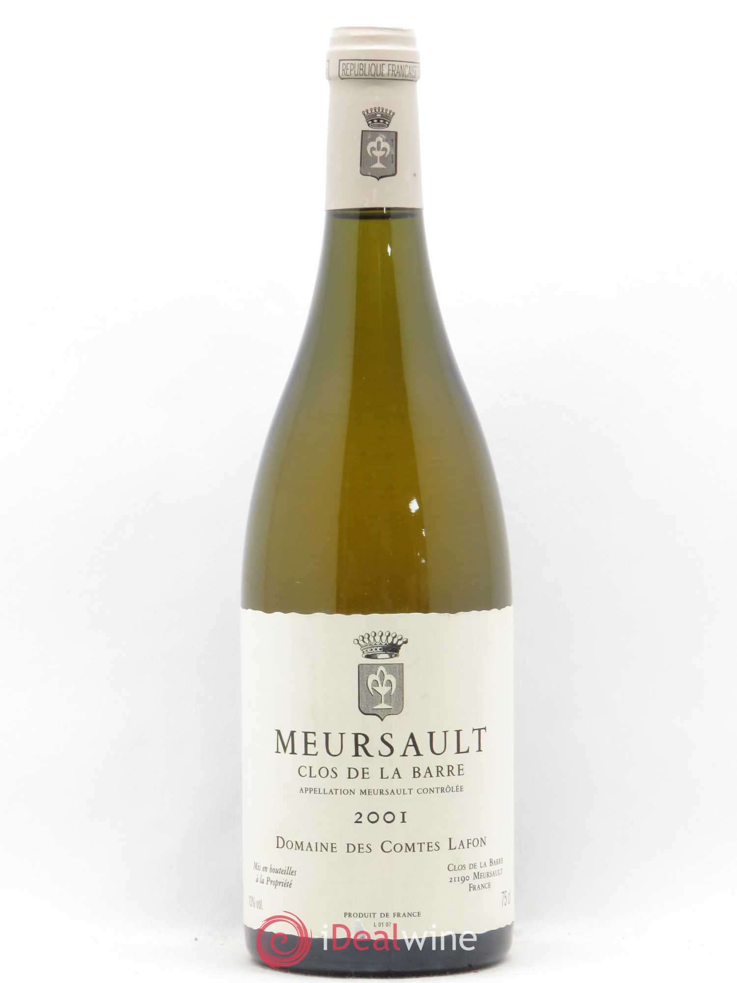 Meursault Clos de la Barre Comtes Lafon (Domaine des) 2001 - Lot de 1 bouteille - 0