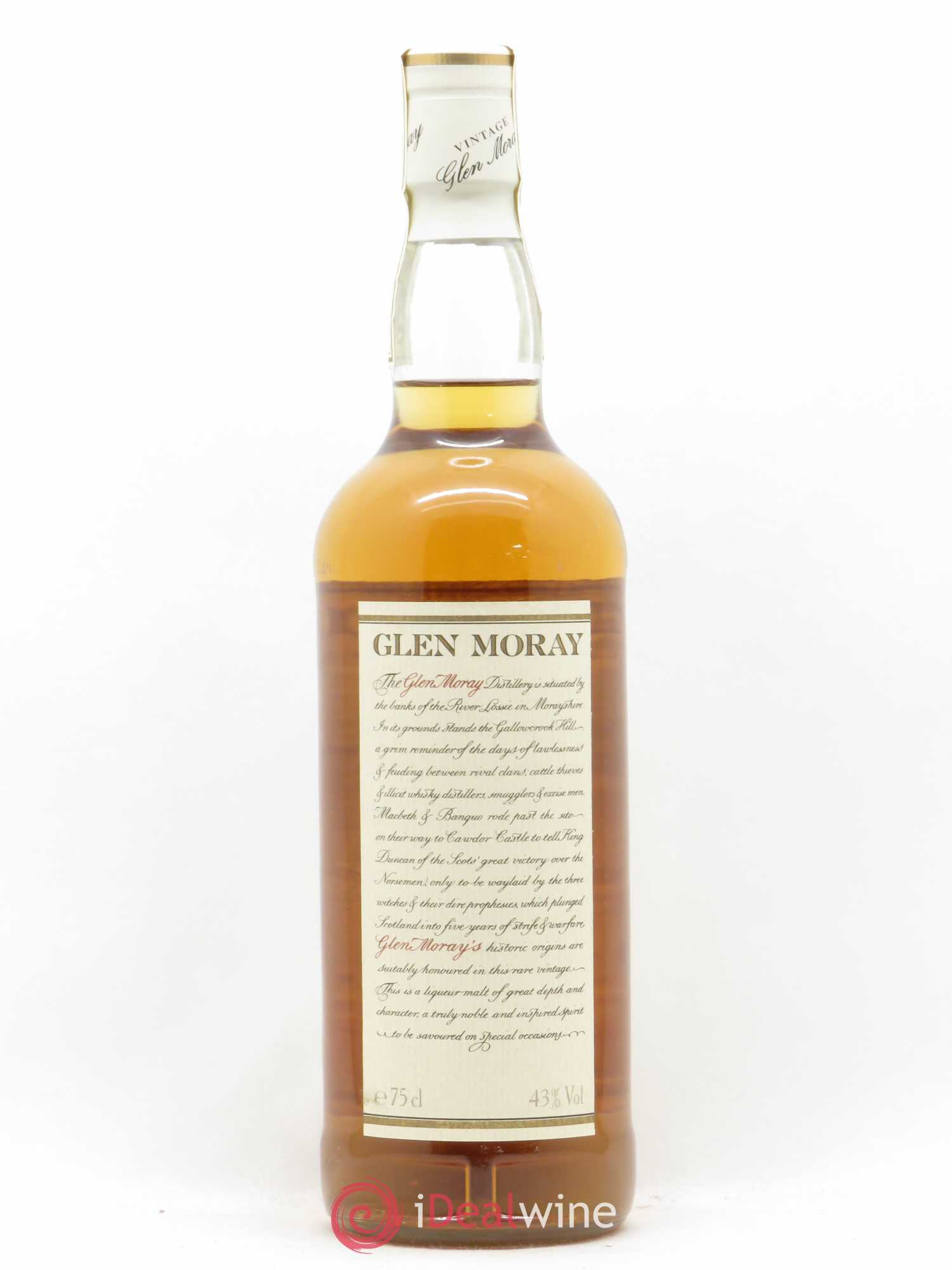 Whisky GLEN MORAY GLENLIVET DISTILLERY SINGLE HIGHLAND 18ans 1973 - Posten von 1 Flasche - 1