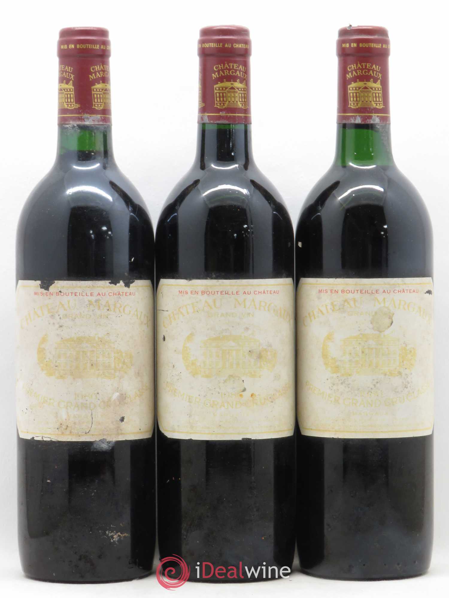 Château Margaux 1er Grand Cru Classé 1986 - Lot de 3 bouteilles - 0