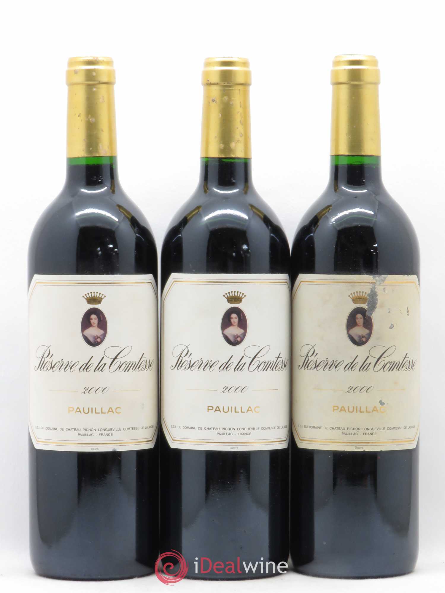 Réserve de la Comtesse Second Vin 2000 - Lot de 3 bouteilles - 0