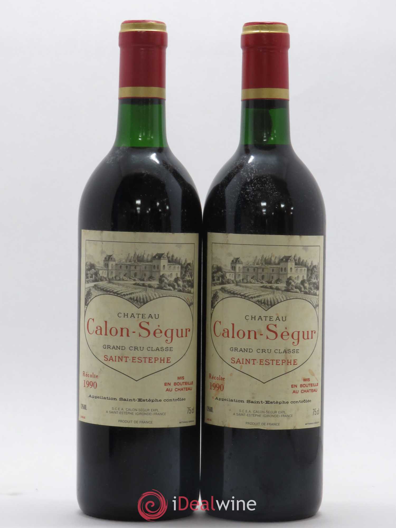 Château Calon Ségur 3ème Grand Cru Classé 1990 - Lot de 2 bouteilles - 0